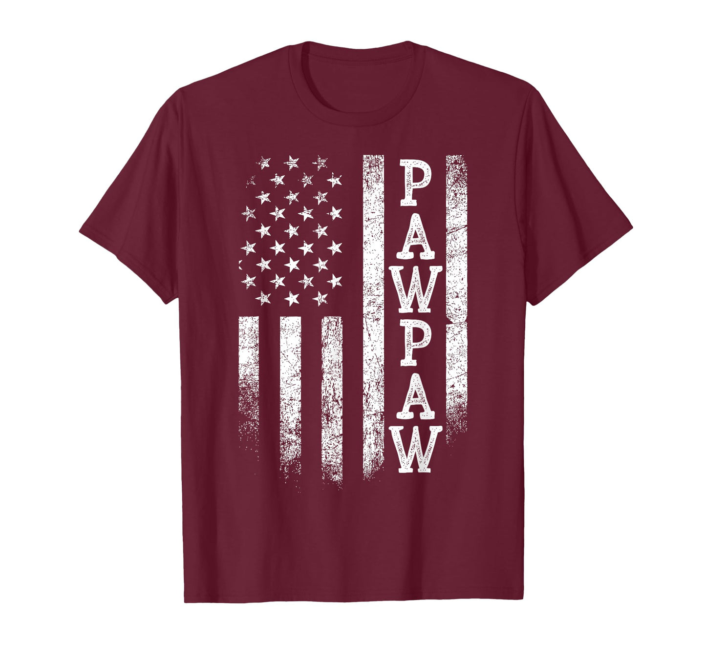 Distressed Pawpaw American Flag Patriotic Father's Day T-Shirt