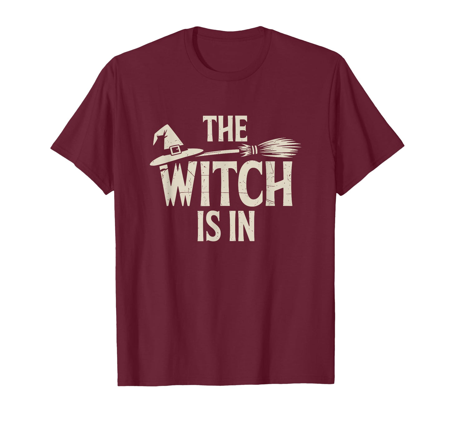 The Witch is in Funny Salem Broomstick Halloween Costume T-Shirt