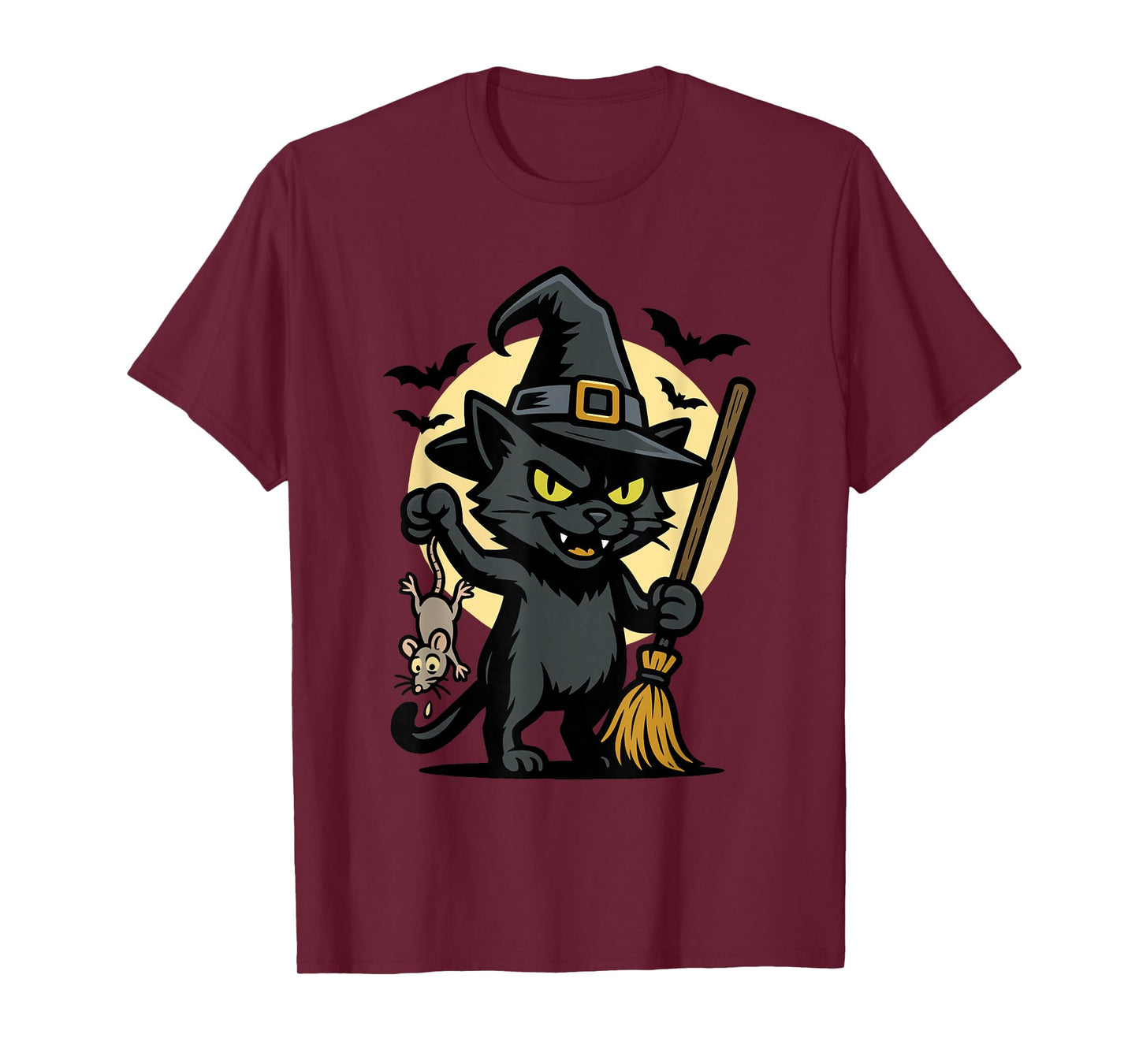 Witchy Cat Halloween | Funny Black Cat T-Shirt
