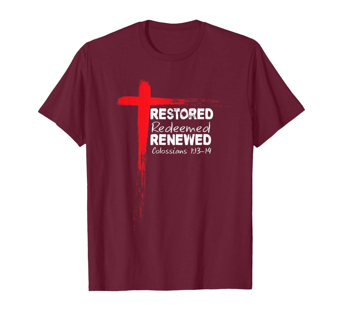 Christian Bible Verse Colossians 1:13-14 Cross T-Shirt