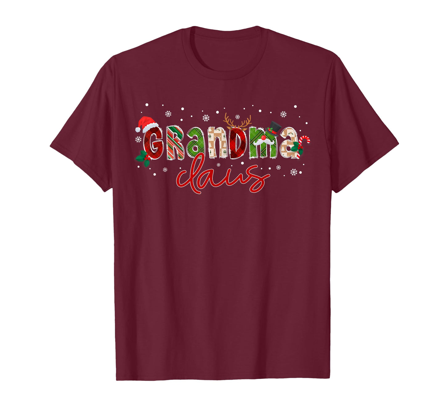 Grandma Claus Santa Claus Family Matching Christmas Pajama T-Shirt