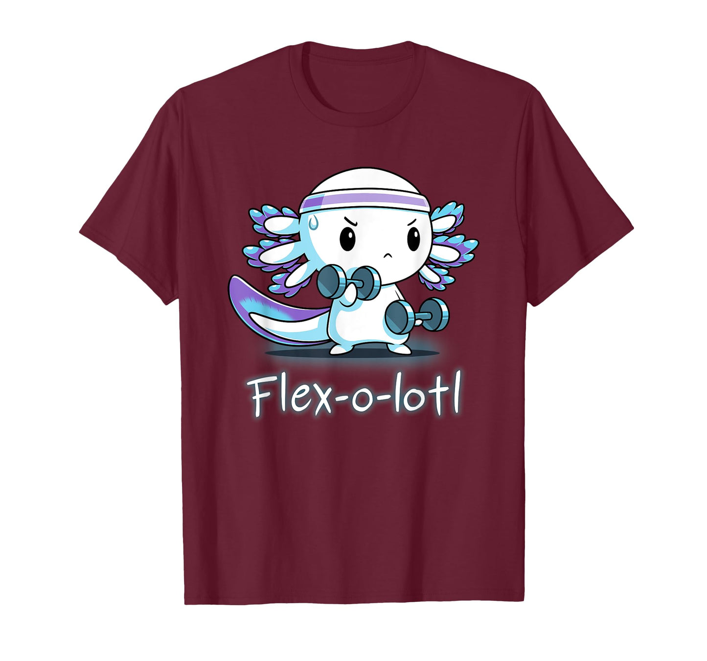 Flex-O-Lotl Weightlifting Axolotl Gym Work Out Fift T-Shirt