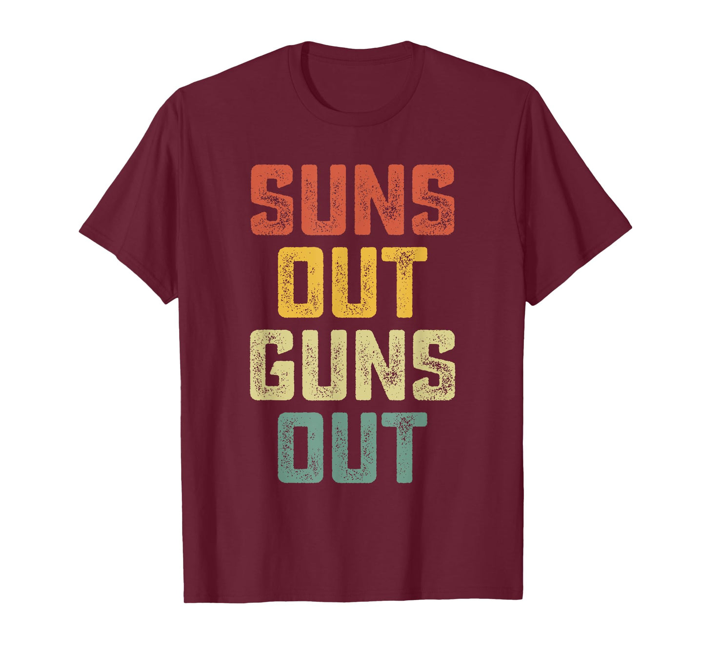 Suns Out Guns Out Cool Muscle Sun Vintage T-Shirt