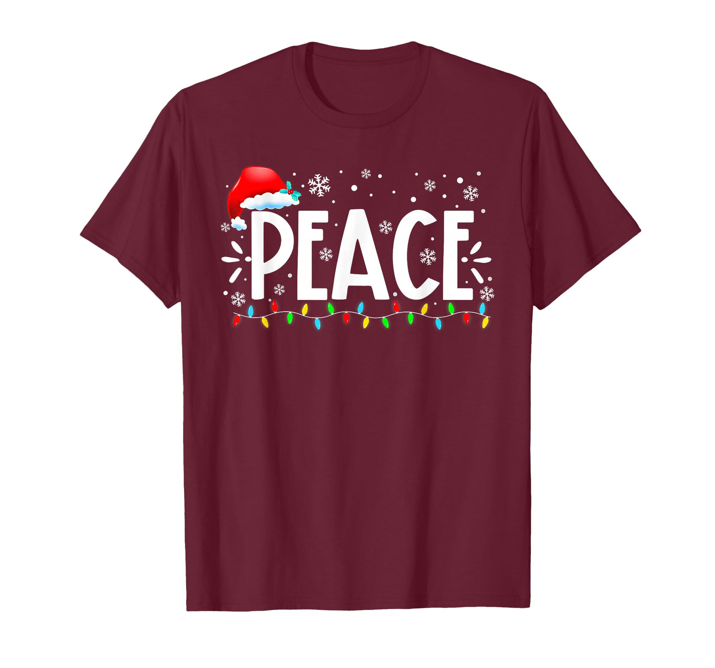 Peace I Come in Peace Christmas Xmas Lights Holiday Couples T-Shirt