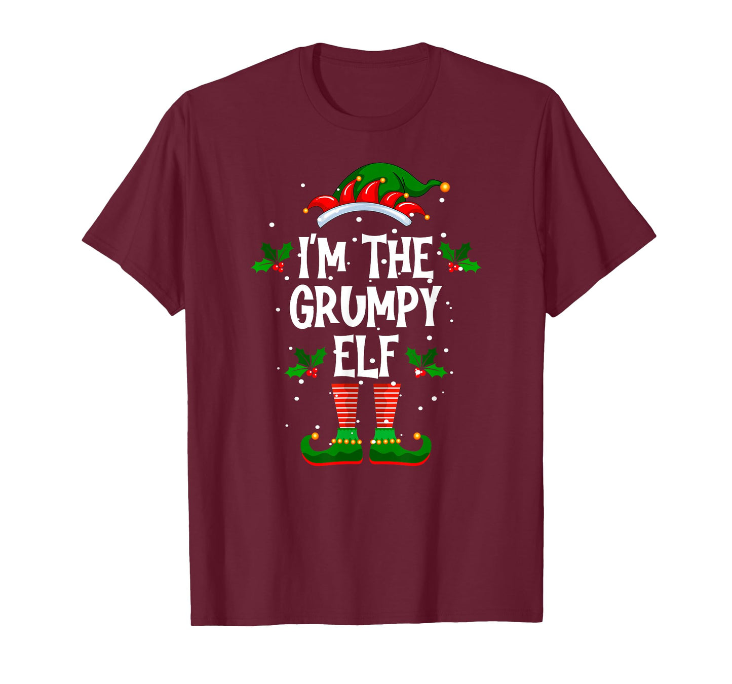 I’m The Grumpy Elf Christmas Xmas Pajama PJ Men Women T-Shirt
