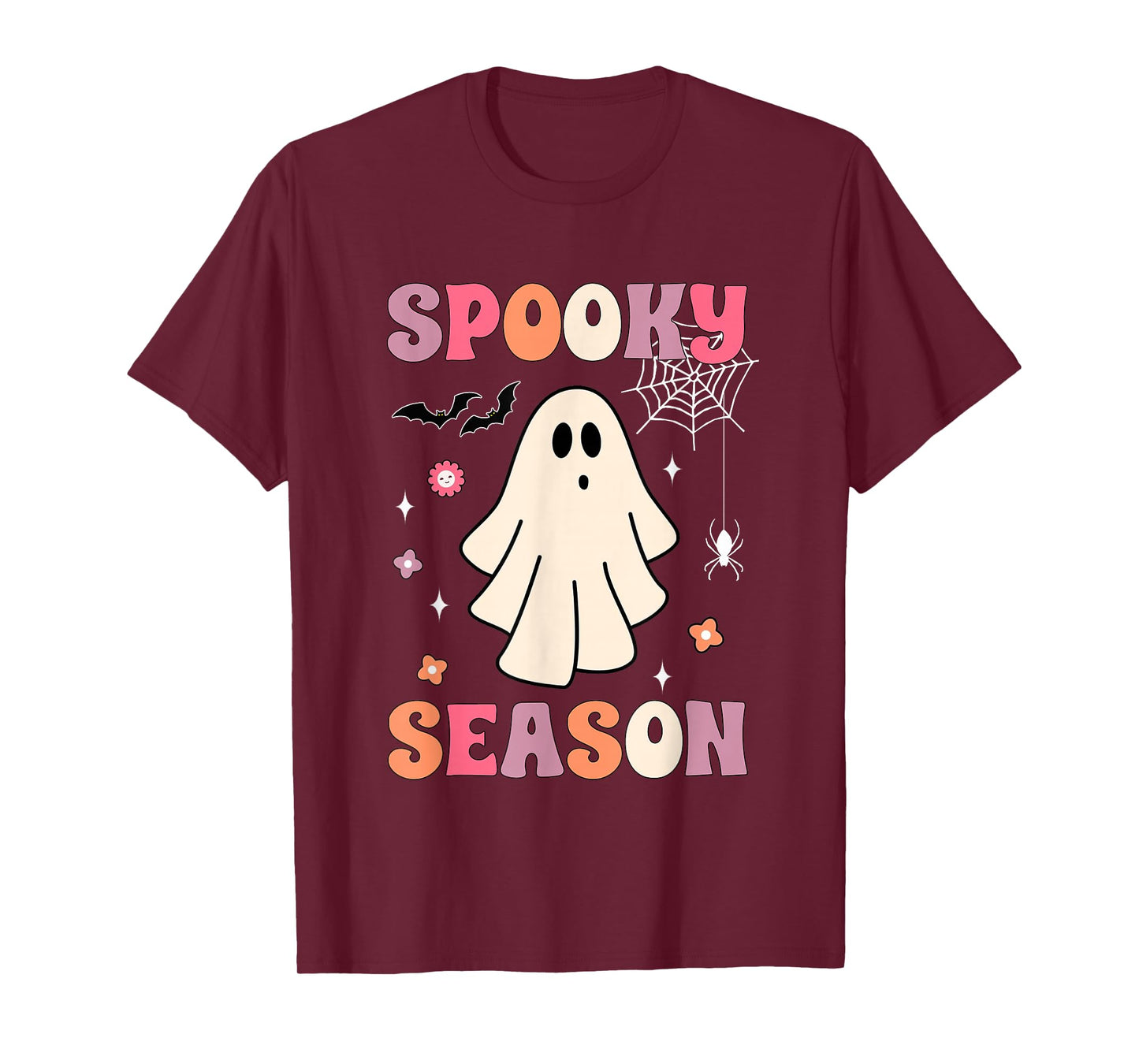 Halloween Groovy Cute Ghost Spooky Season T-Shirt