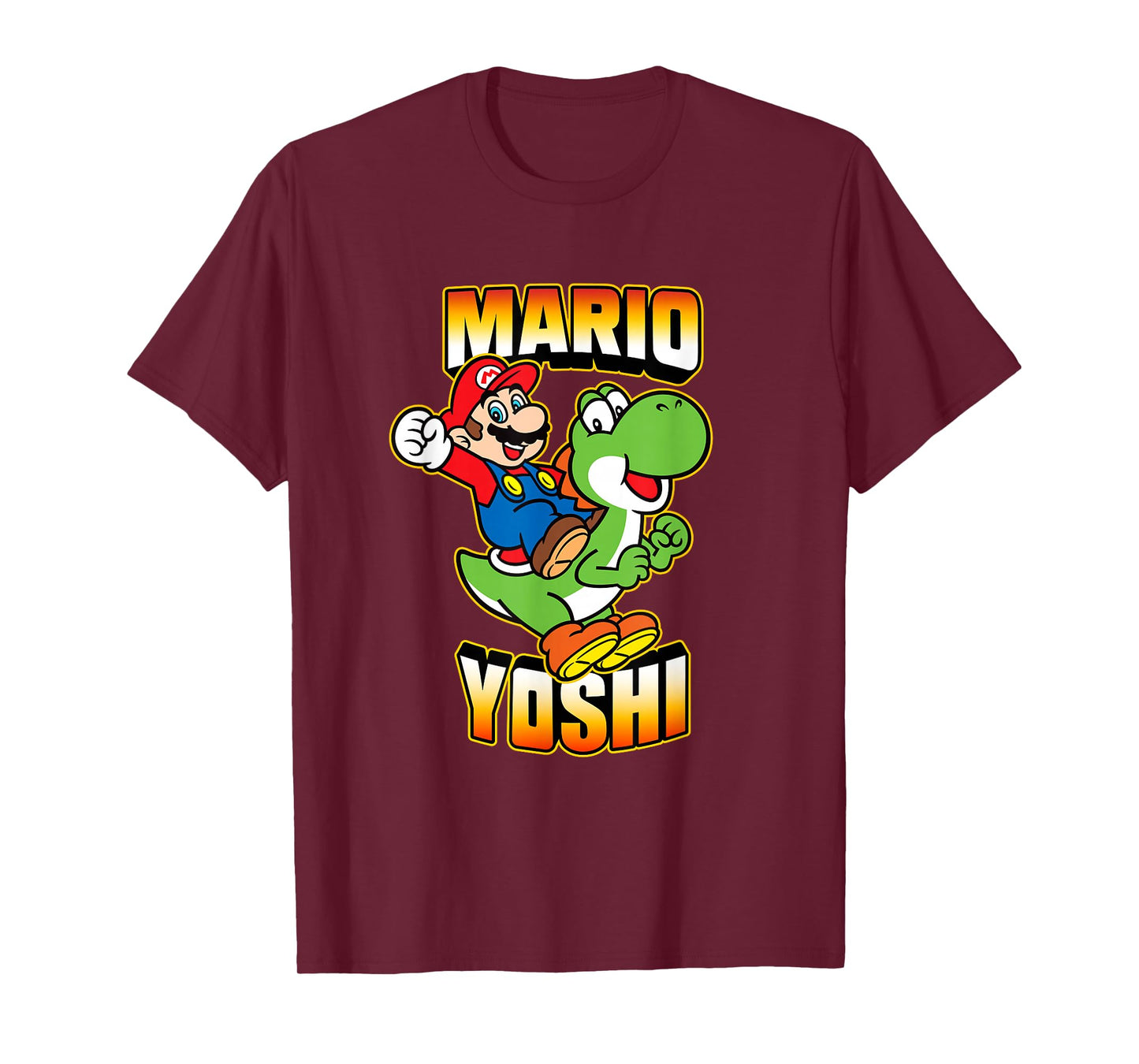 Super Mario Bros Yoshi & Mario Ready For Action T-Shirt