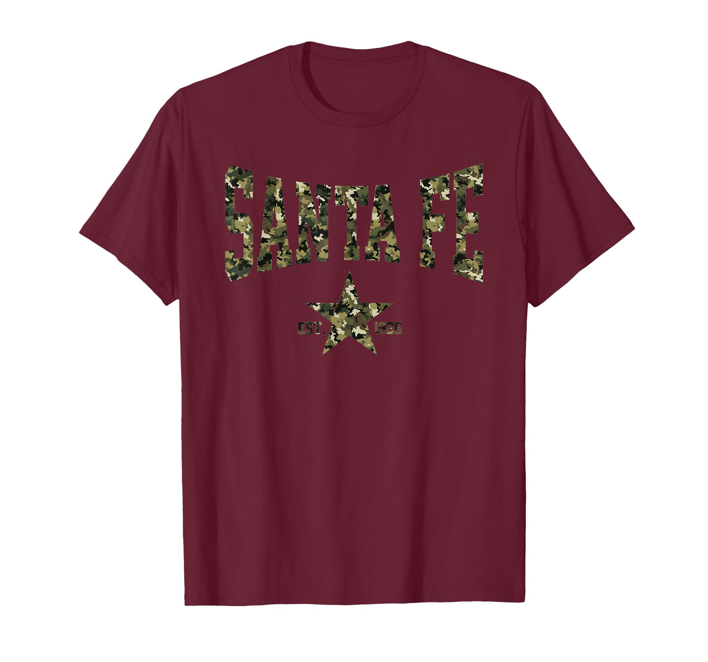 Camo Souvenir USA Star Santa Fe NM New Mexico Men Women T-Shirt