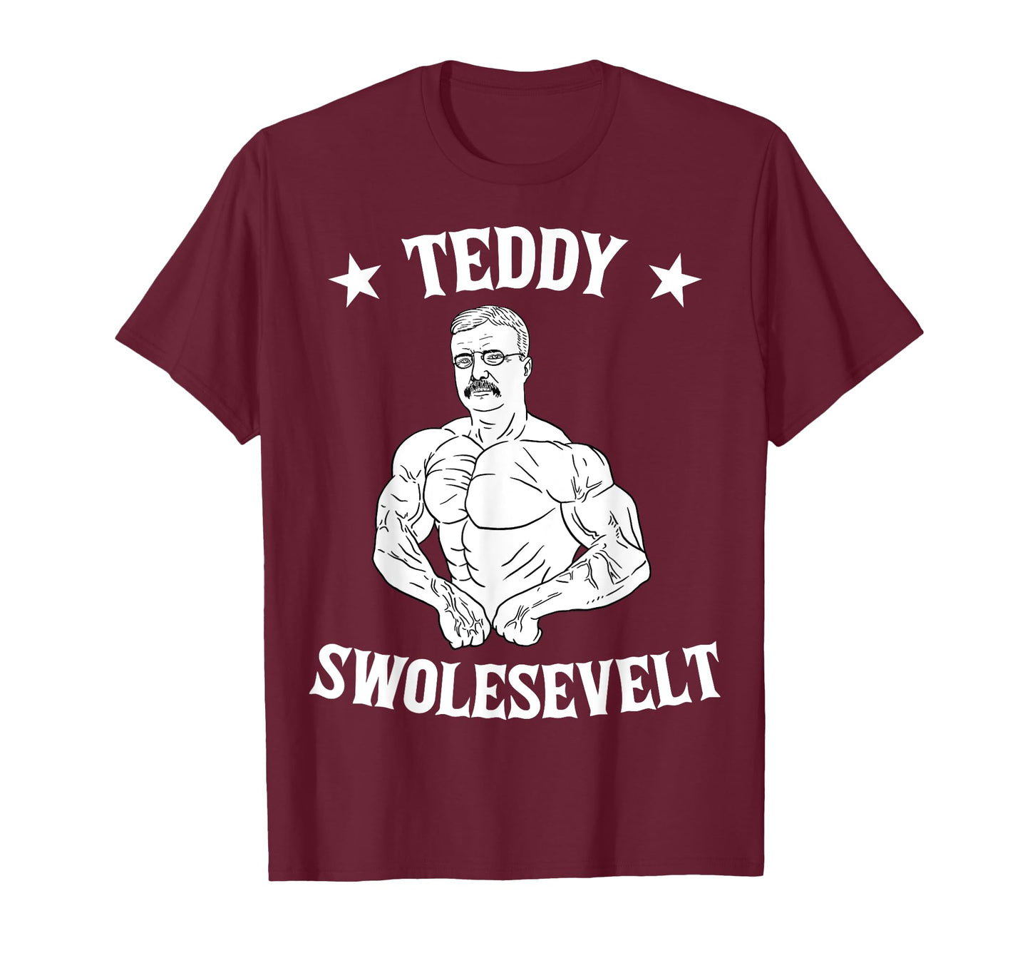 Teddy Roosevelt Theodore Swolesvelt Body Building USA Flag T-Shirt