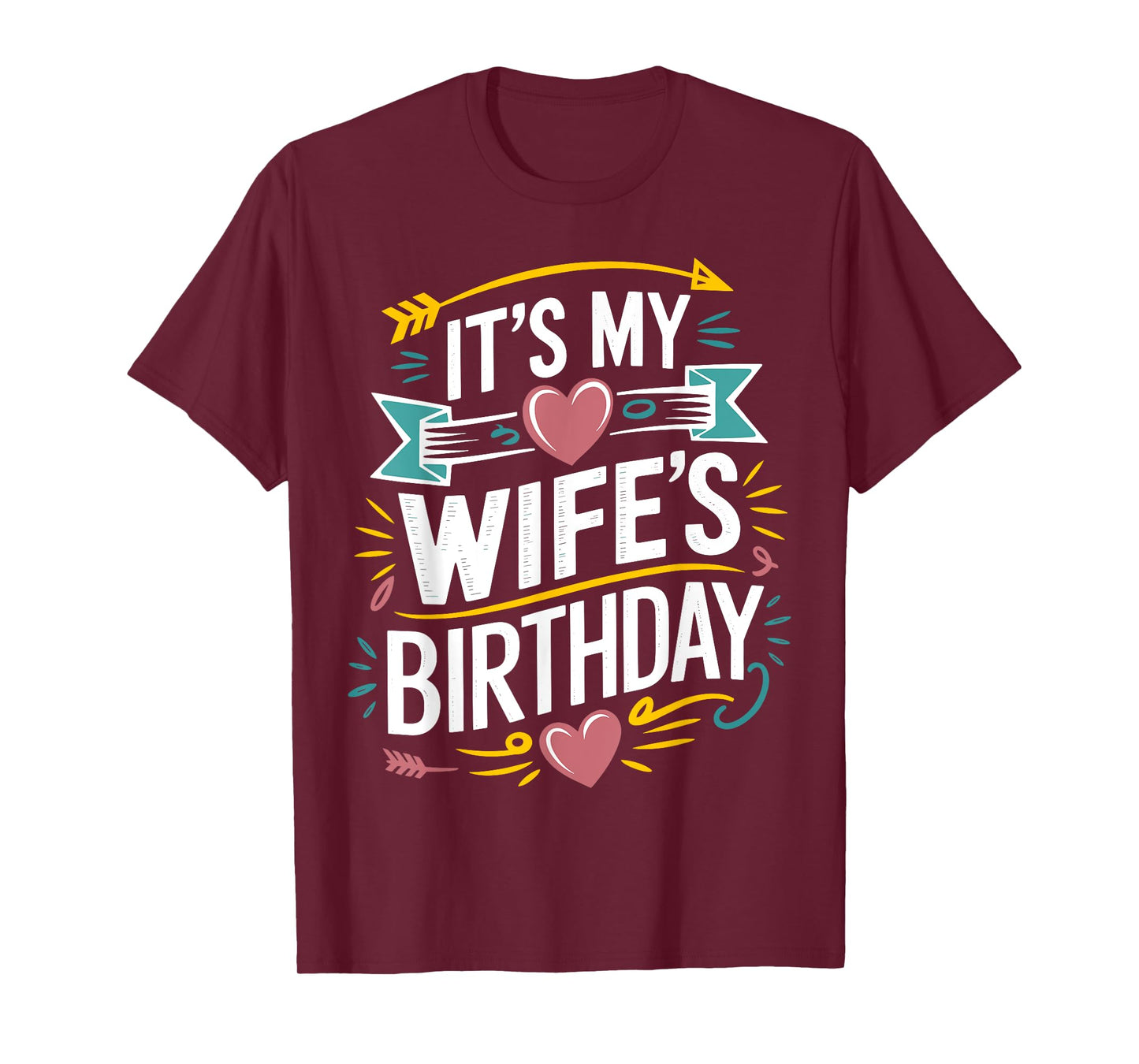 Retro It's My wife's Birthday Boho Nostalgia Design Men T-Shirt
