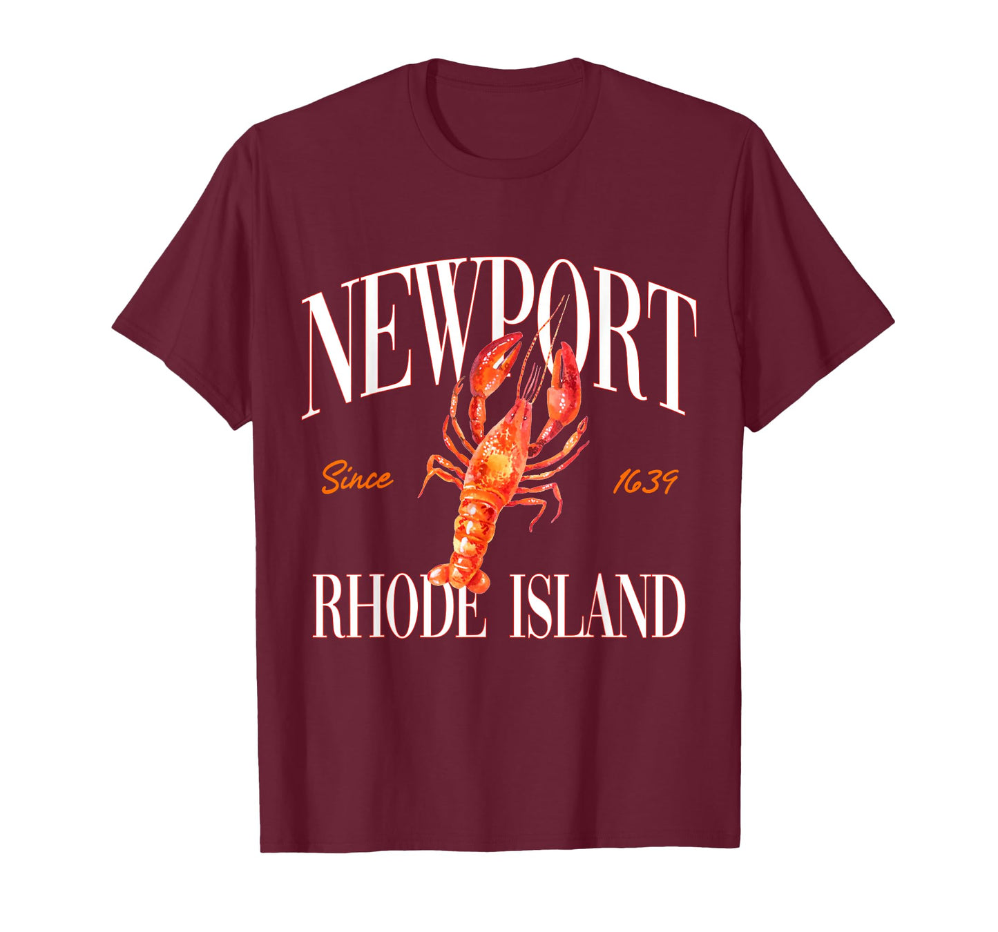 Newport Rhode Island Est. 1639 Lobster Souvenir Vintage T-Shirt
