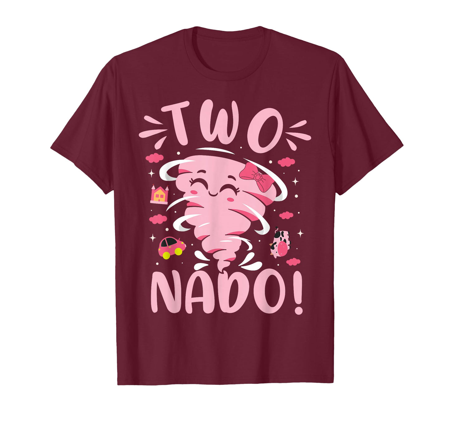 Tornado 2 Year Old Girl Birthday Two Nado 2nd Bday Party T-Shirt