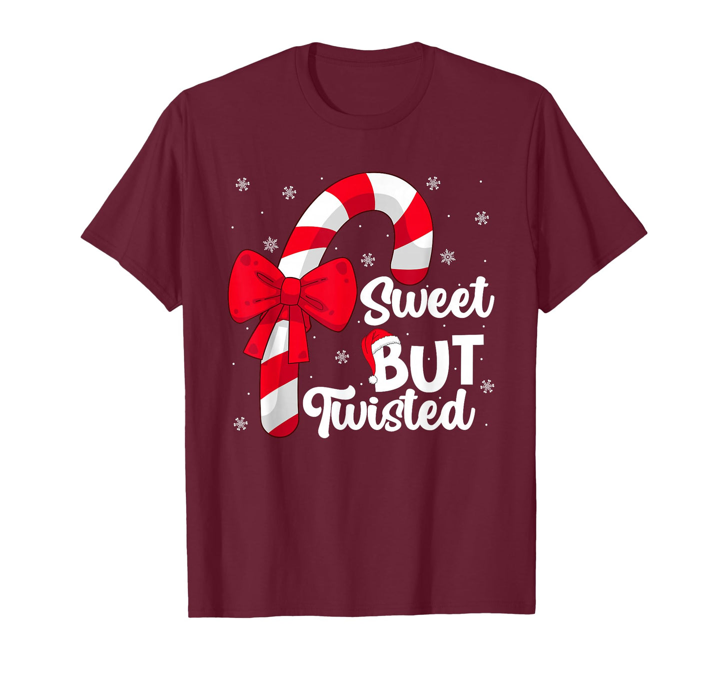 Sweet But Twisted Funny Christmas Candy Cane Lover Xmas T-Shirt