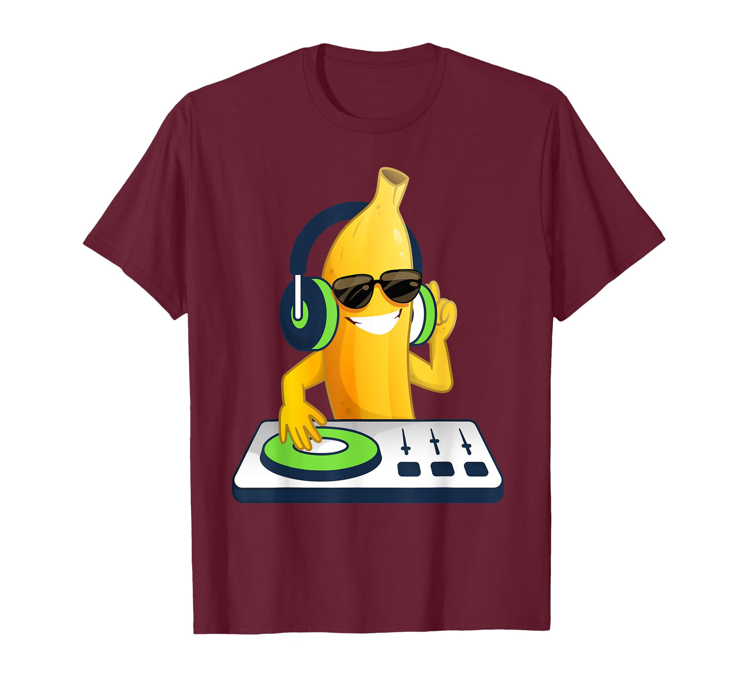 Funny Cool DJ Banana Sunglusses Costume Banana Lovers Fun T-Shirt