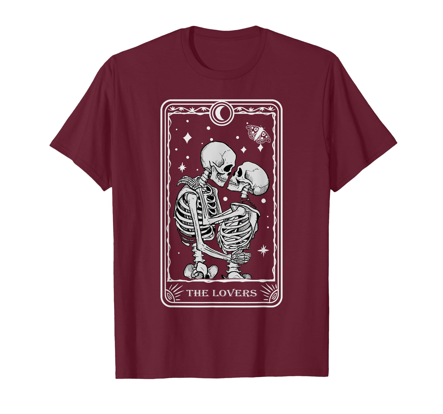 The Lovers Vintage Tarot Card Astrology Goth Halloween Women T-Shirt