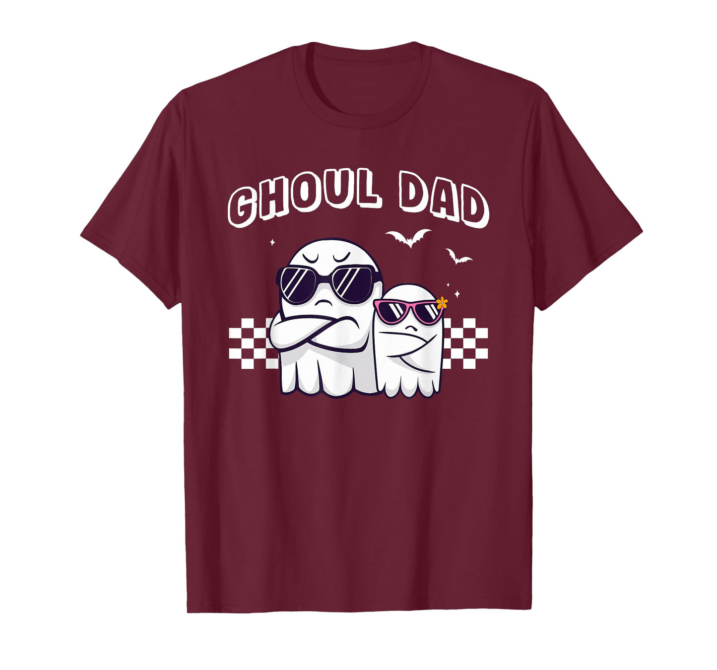 Ghoul Dad Halloween Vintage Papa Daddy Girl Ghost Costume T-Shirt