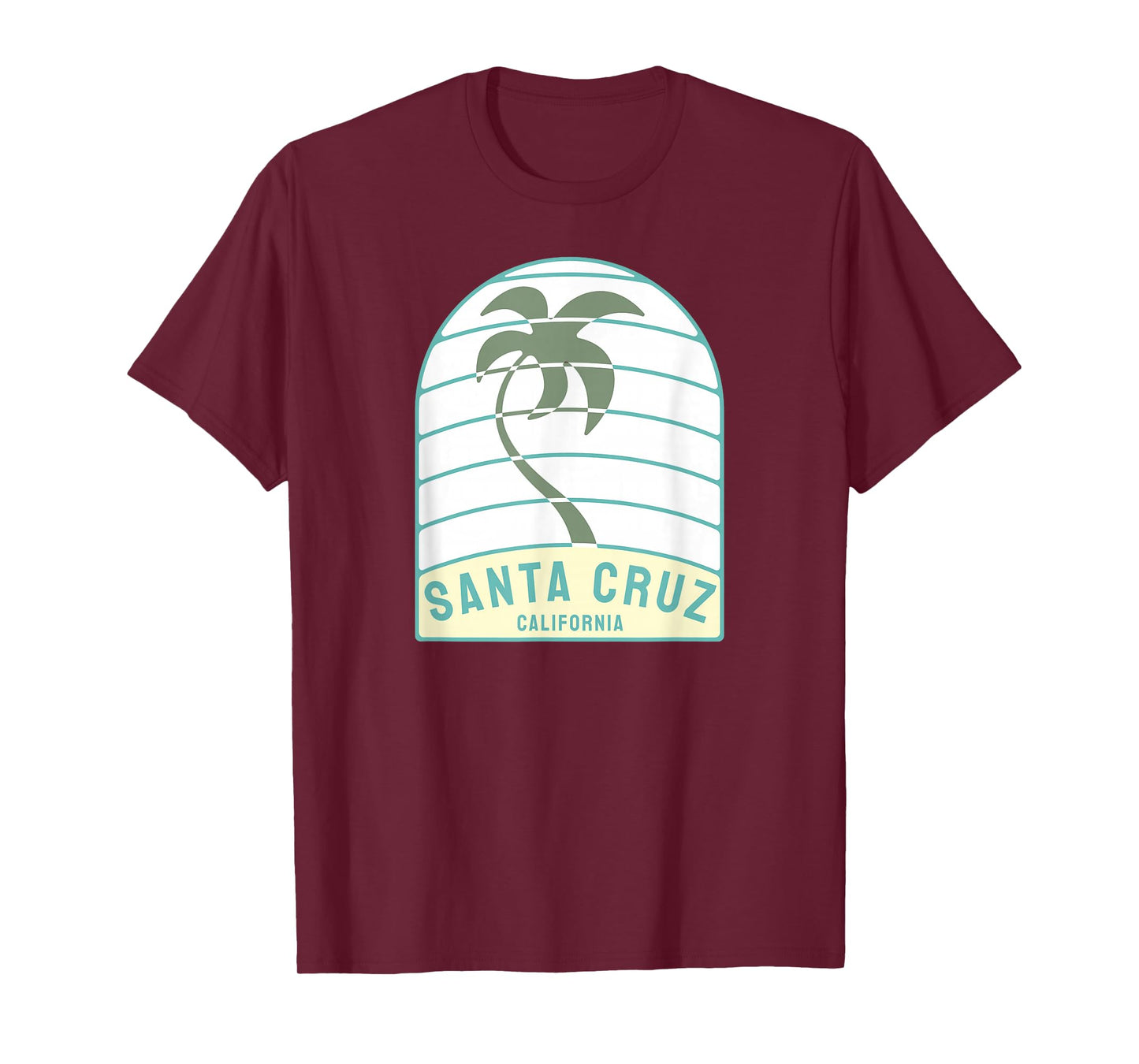 I Love Santa Cruz Beach California Palm Tree CA Vacation T-Shirt