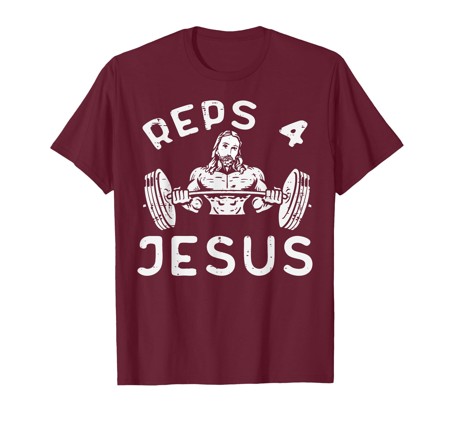 Workout Reps 4 Jesus Gym Christian Weightlifting Men Women T-Shirt