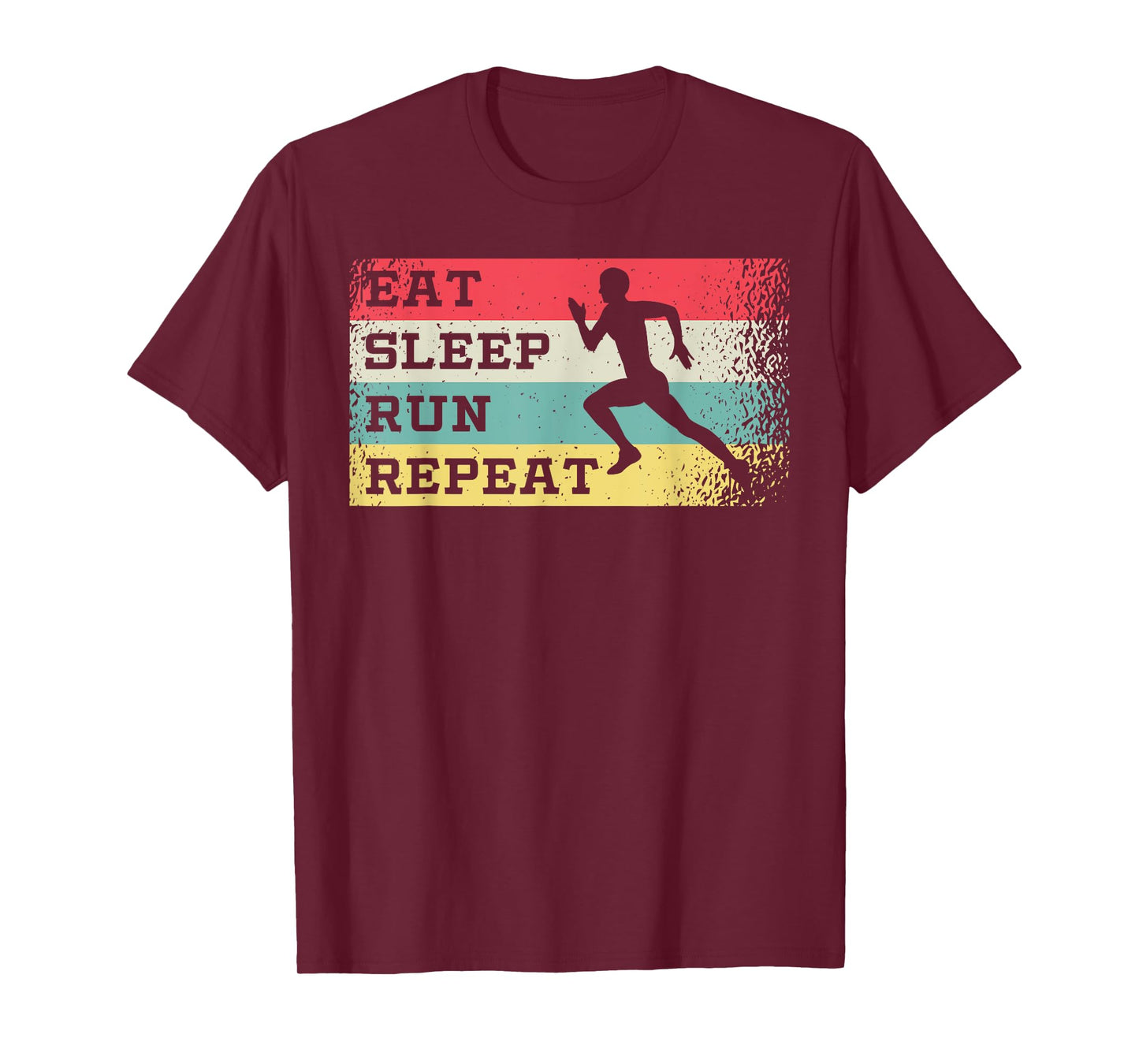 Eat Sleep Run Repeat Retro Vintage Funny Running Runner T-Shirt