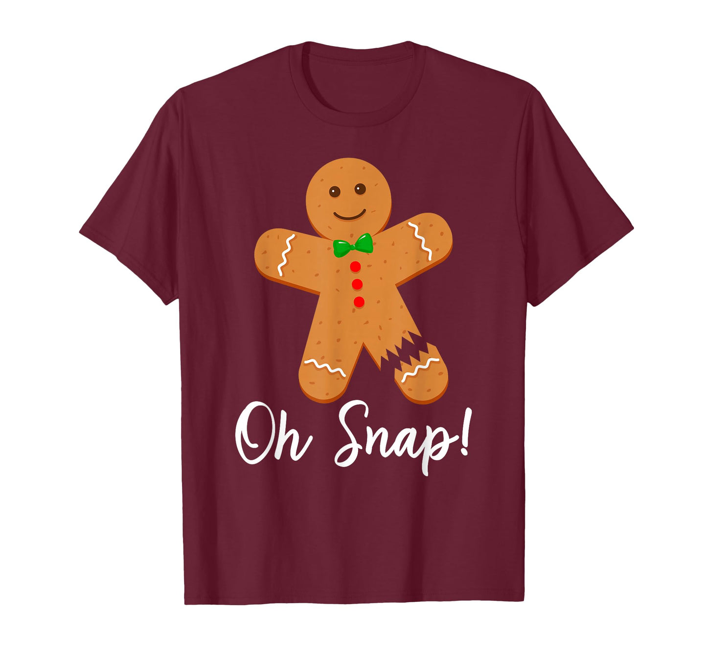 Oh Snap Gingerbread Funny Cookie Baking Christmas Pajamas T-Shirt