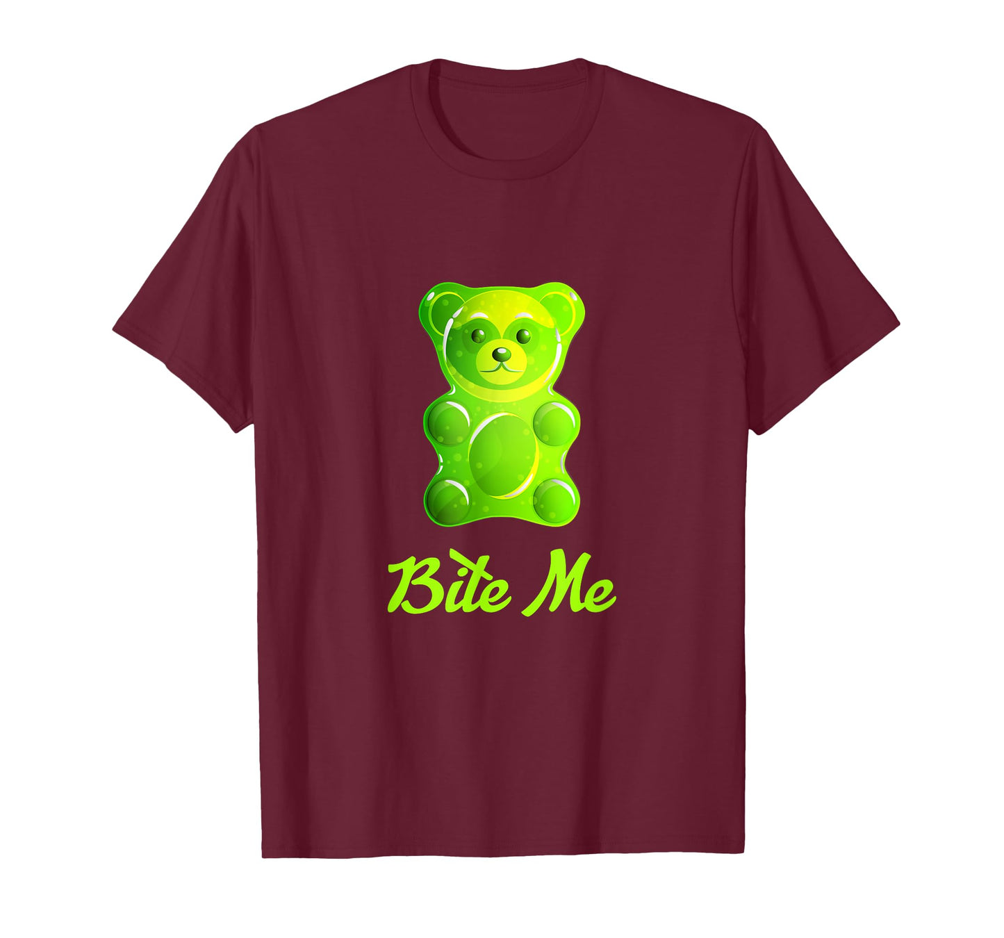 Cool Bite Me Colorful Gummy Bear Candy Illustration Graphic T-Shirt