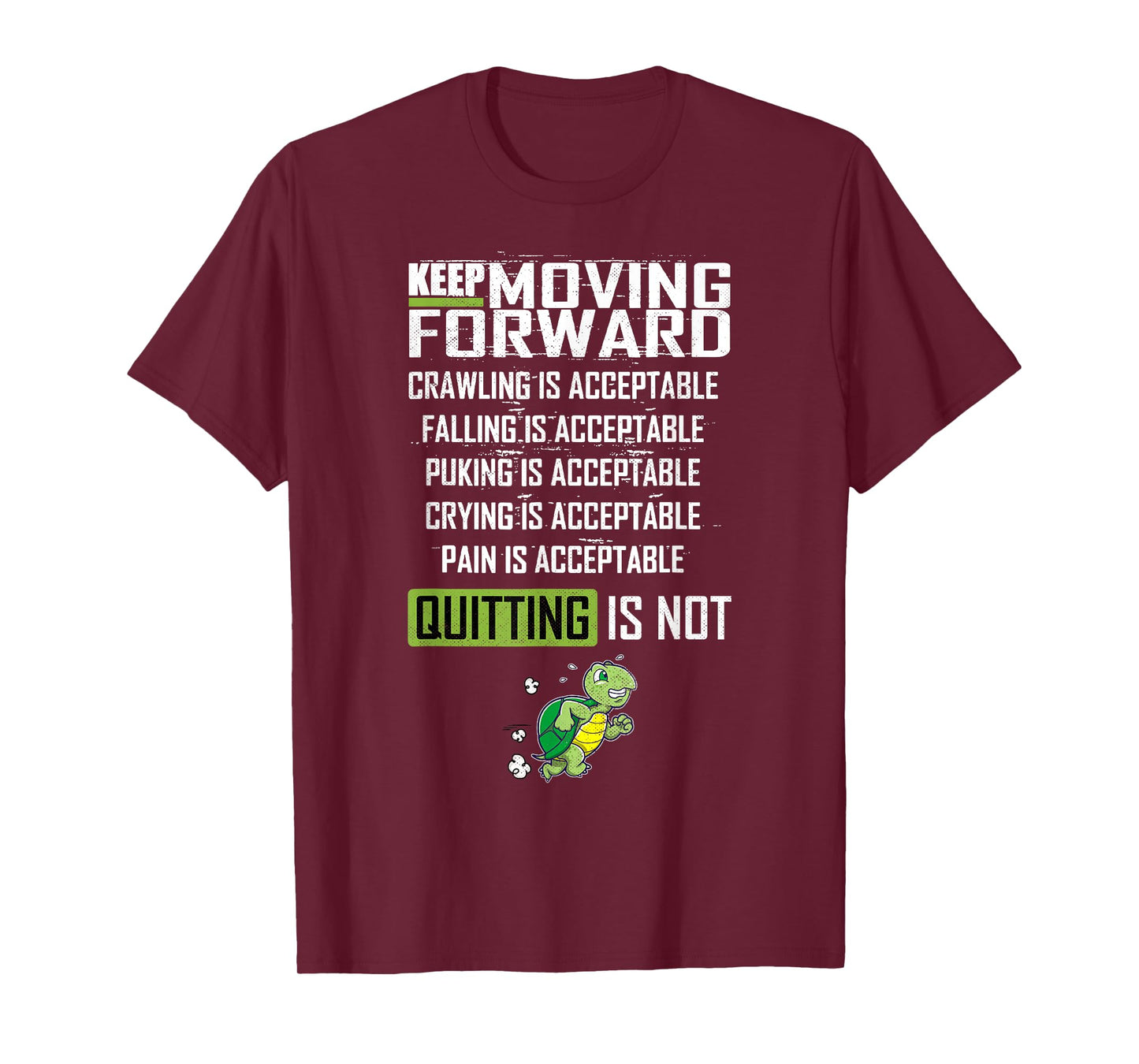 Keep Moving Forward Positive Vibes Motivational Message T-Shirt