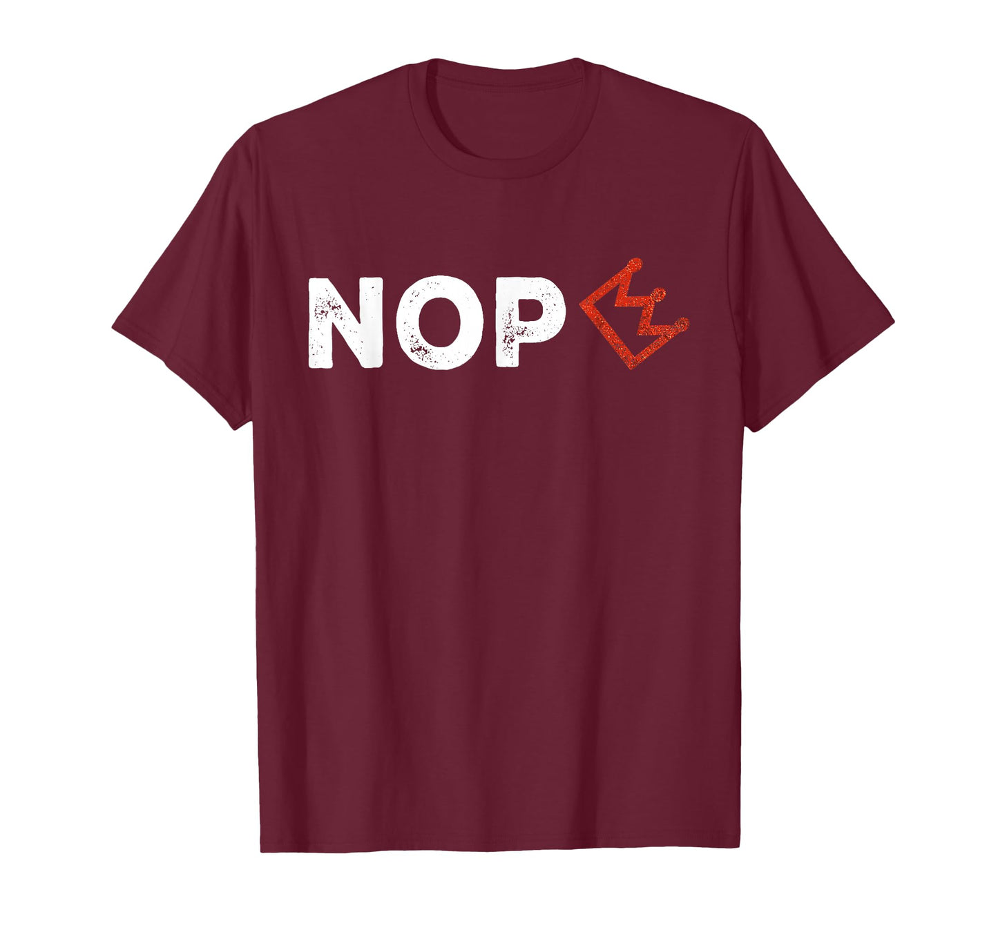 No Kings Protest Sign Nope Simple Bold Crown T-Shirt