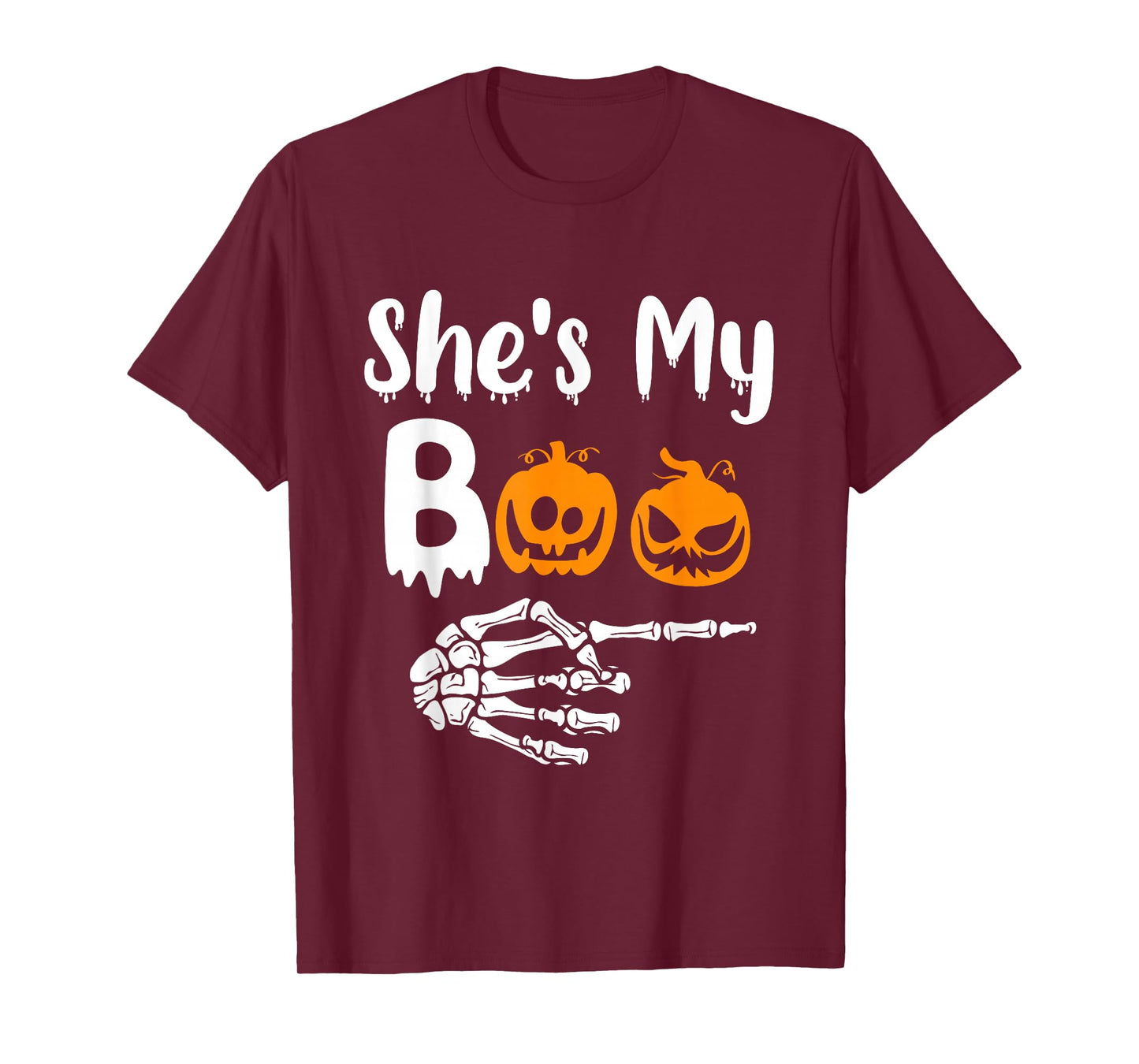 She's My Boo Matching Halloween Pajama Couples He's My Boo T-Shirt
