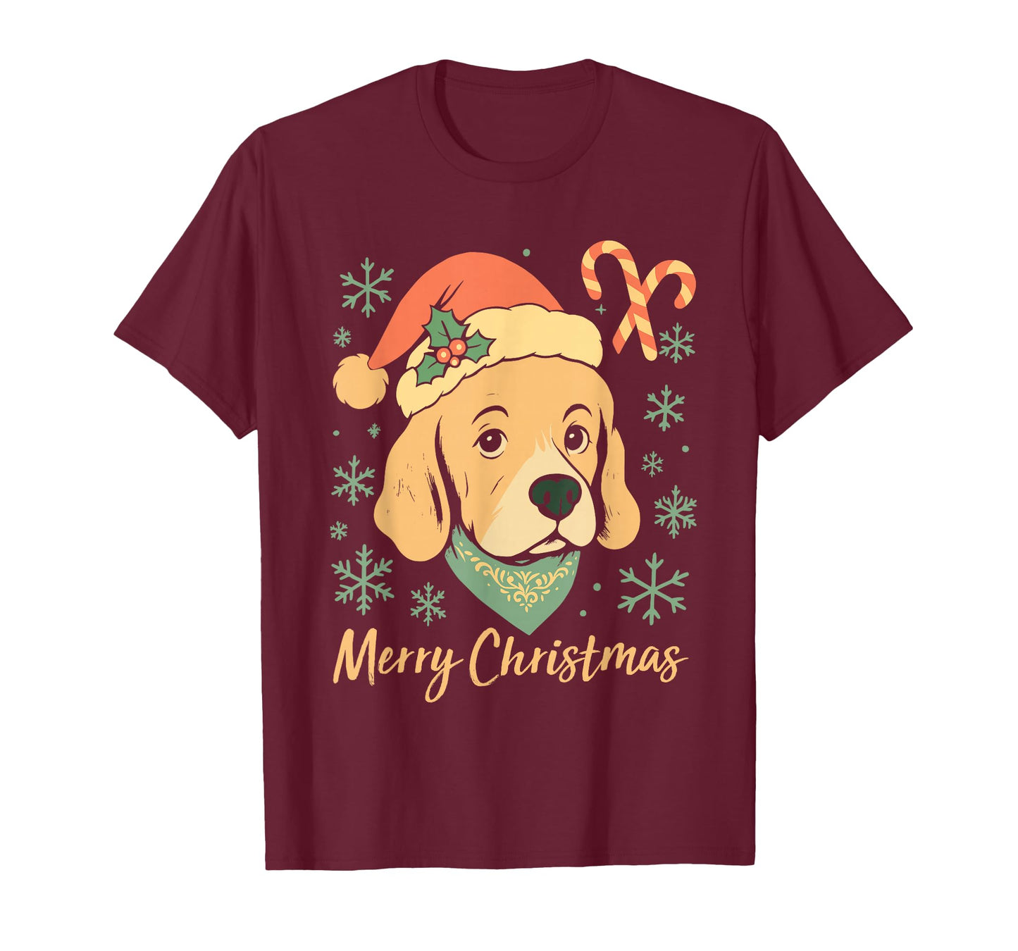 Tennessee Dog Lovers Merry Christmas Santa Hat Xmas Family T-Shirt