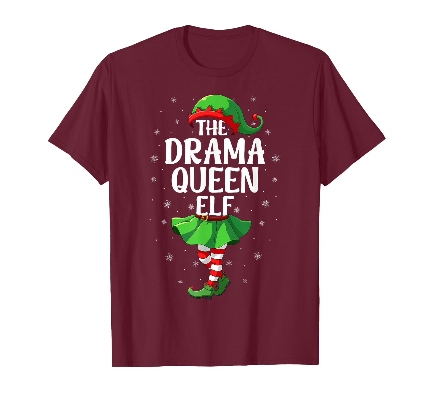 Drama Queen Elf Christmas Girls Women Elf Squad Xmas Family T-Shirt