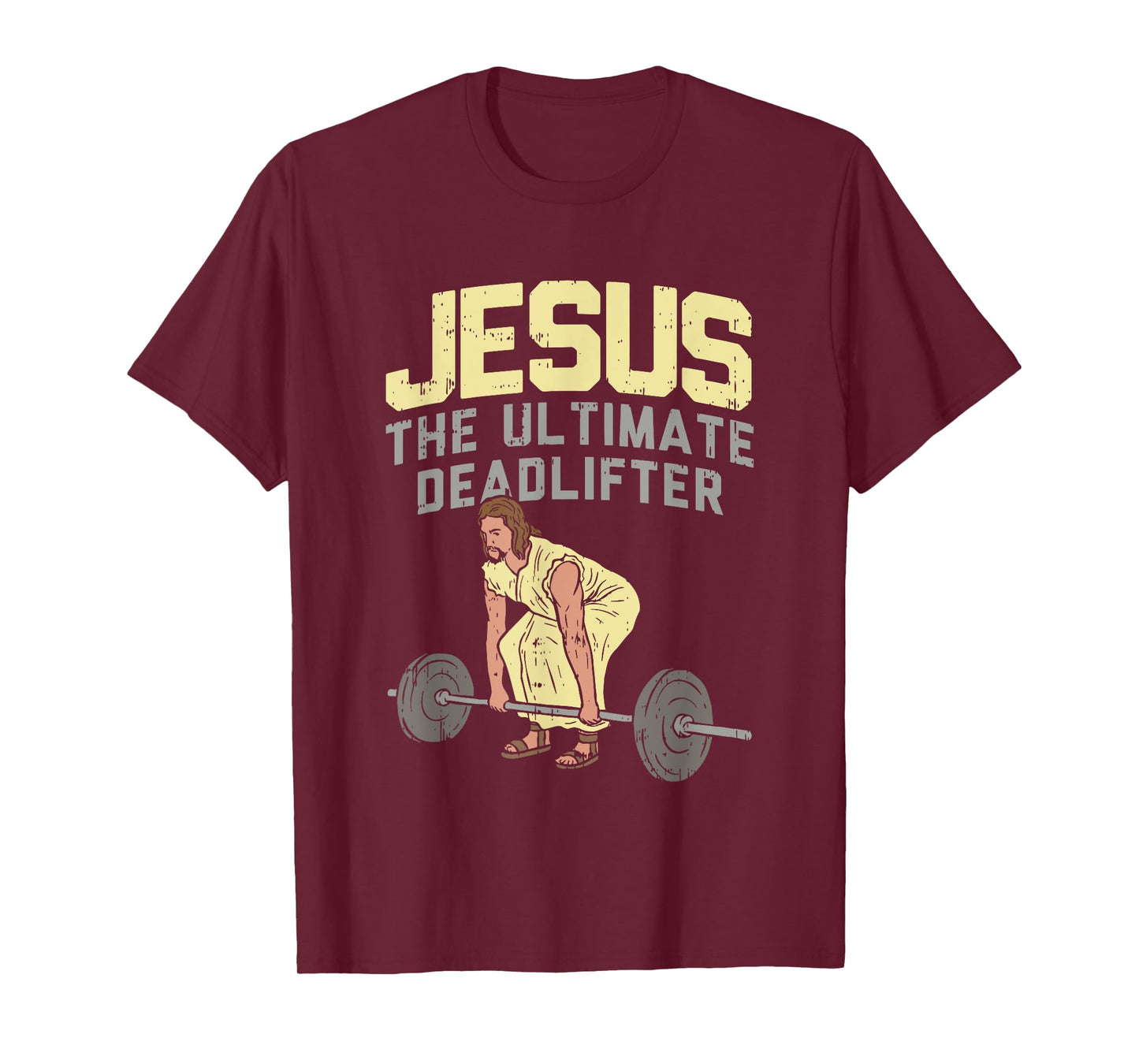 Vintage Jesus The Ultimate Deadlifter Funny Christian Gym T-Shirt