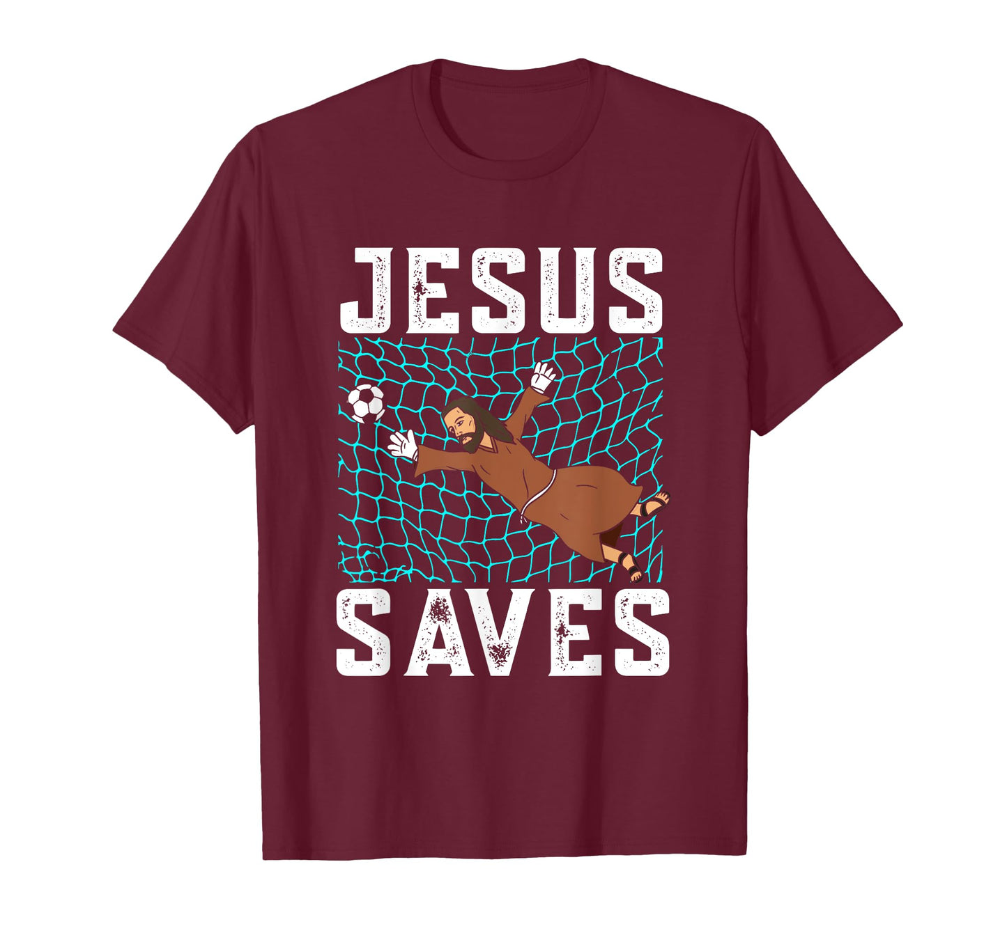 Jesus Saves I Christian Faith I Jesus Soccer Goalkeeper T-Shirt
