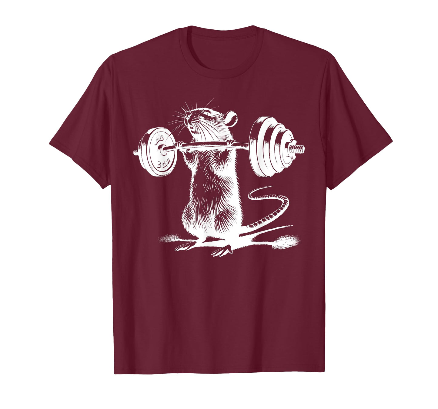 Retro Gym Rat Fitness Bodybuilding Workout Weight Lifting T-Shirt