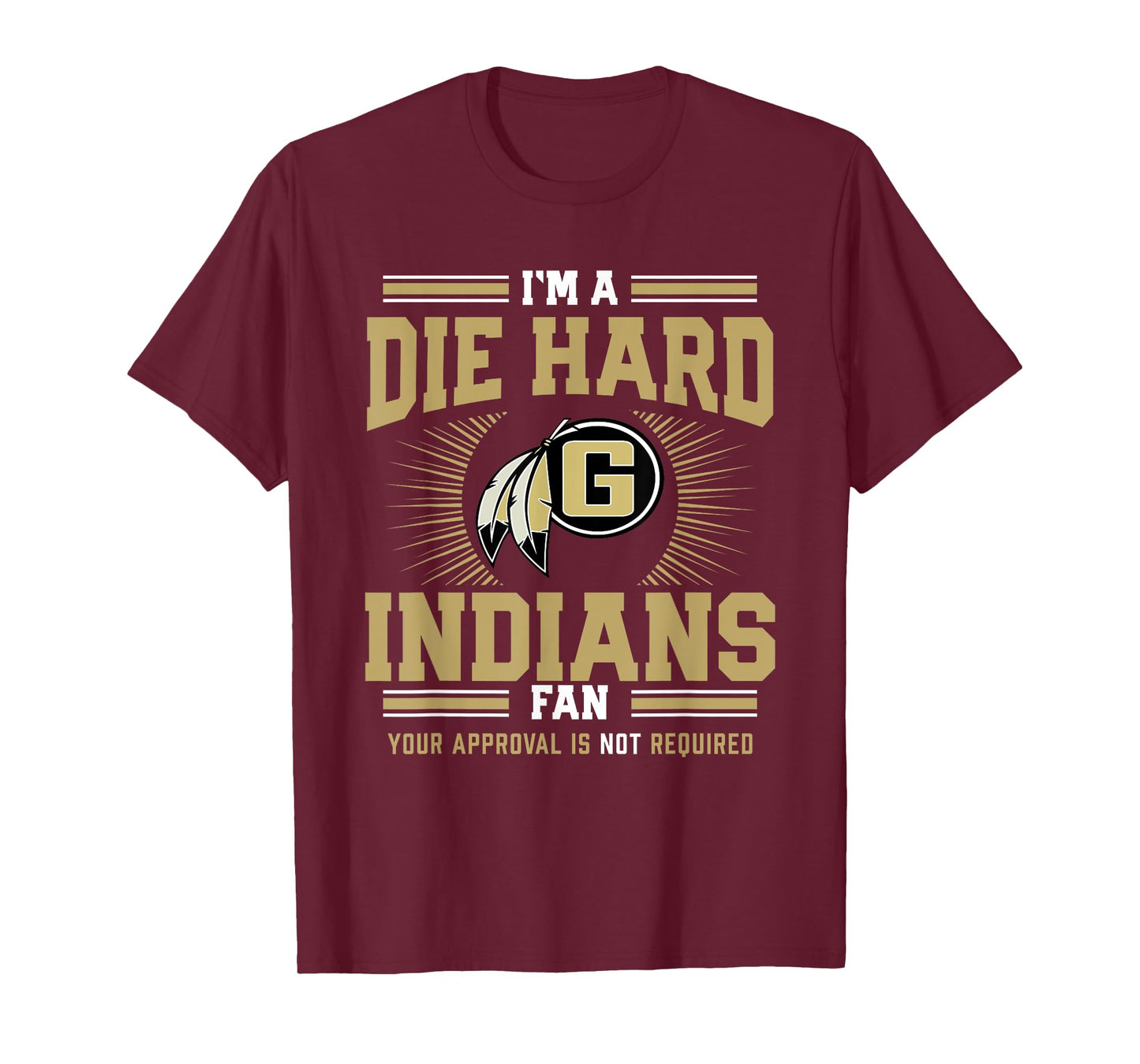 Gaffney Indians Logo Die Hard Fan HS T-Shirt