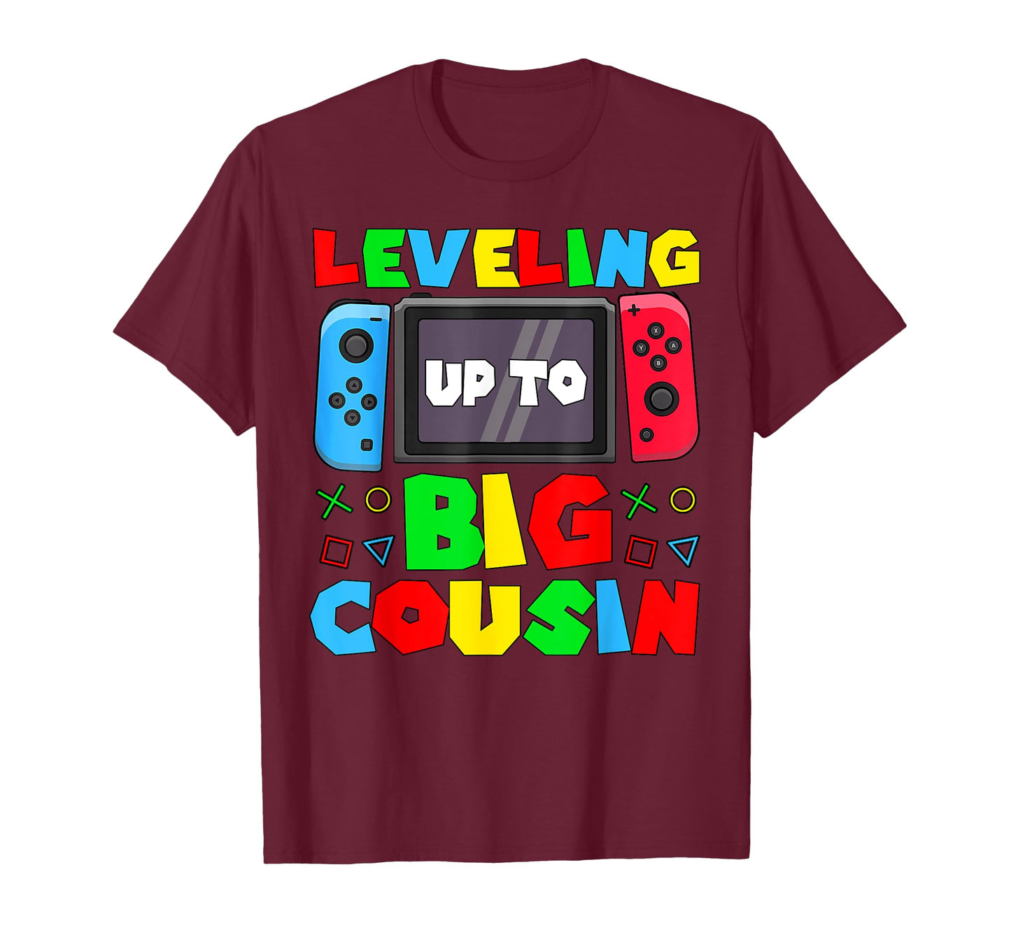Leveling Up To Big Cousin Shirt Game Controller Kids Toddler T-Shirt