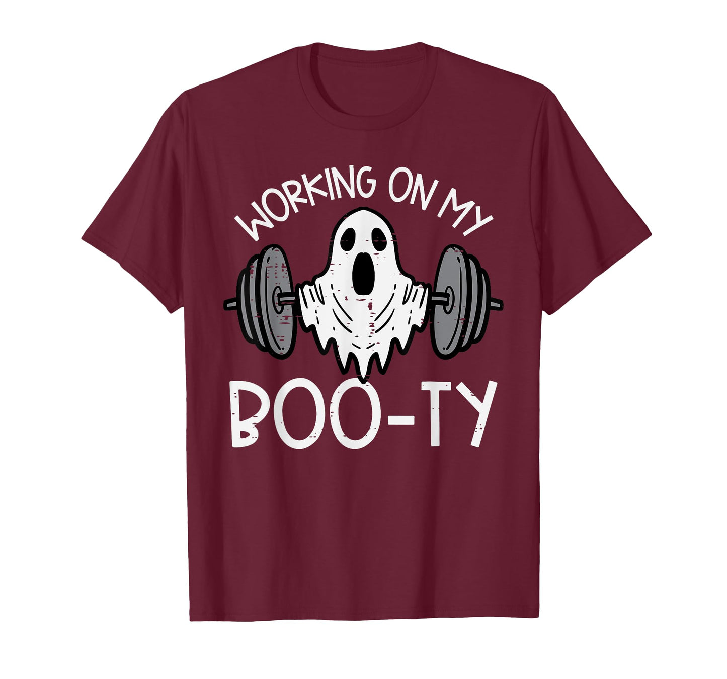 Halloween Ghost Working Booty Funny Gym Costume Men Women T-Shirt