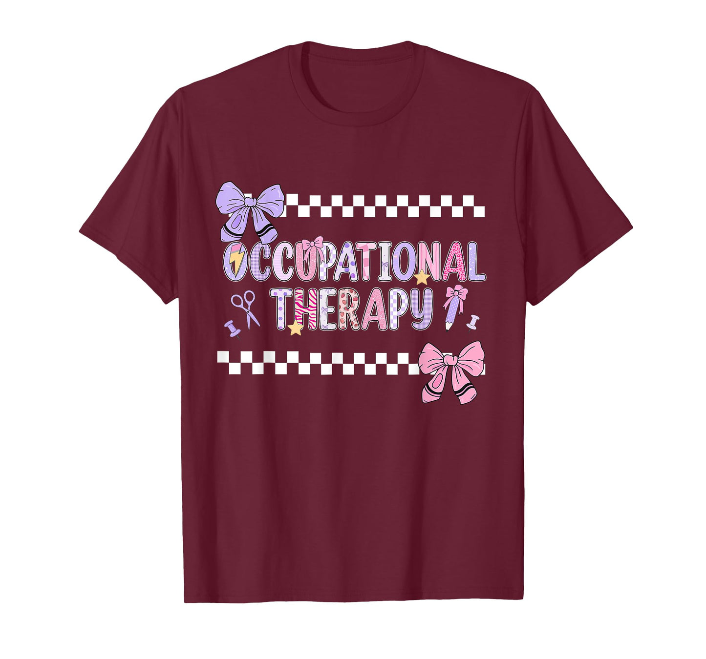 Occupational Therapy Vintage Bow Coquette OT COTA Therapist T-Shirt