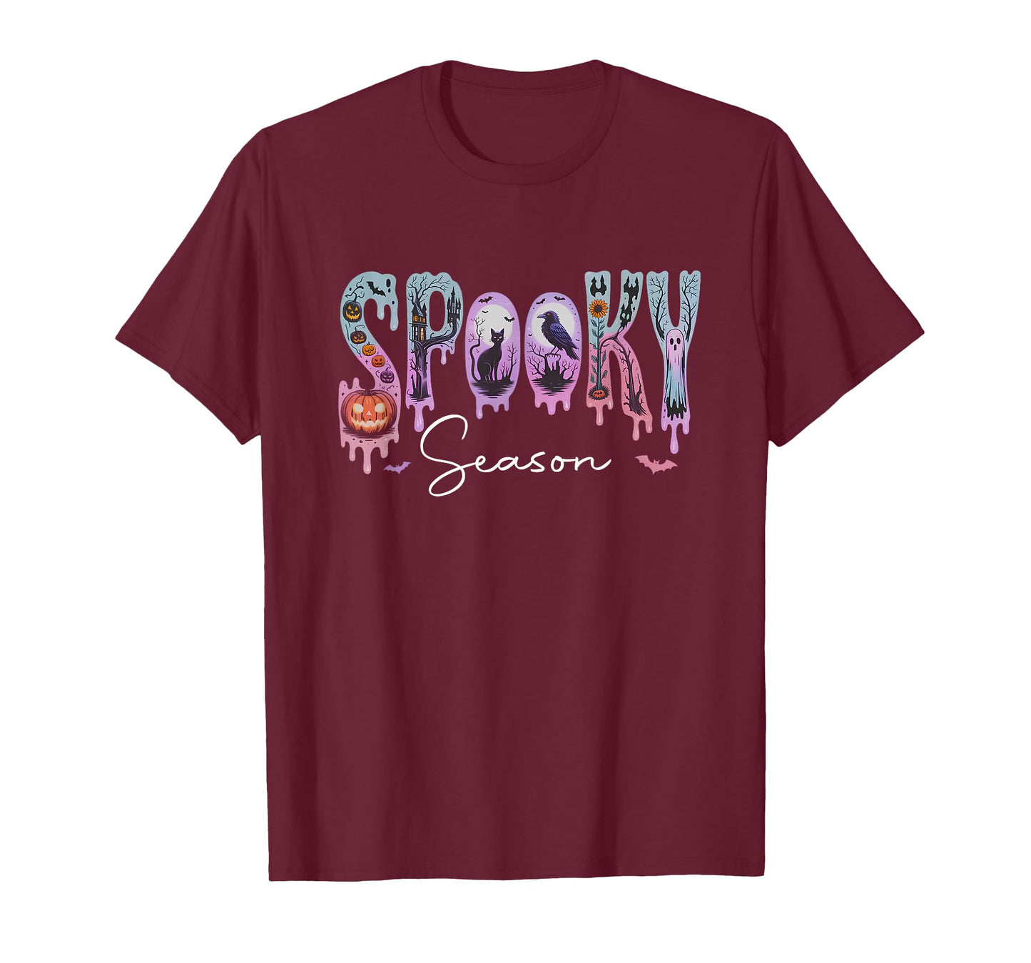 Spooky Season Black Cat Pumpkin Halloween Costume Men Women T-Shirt