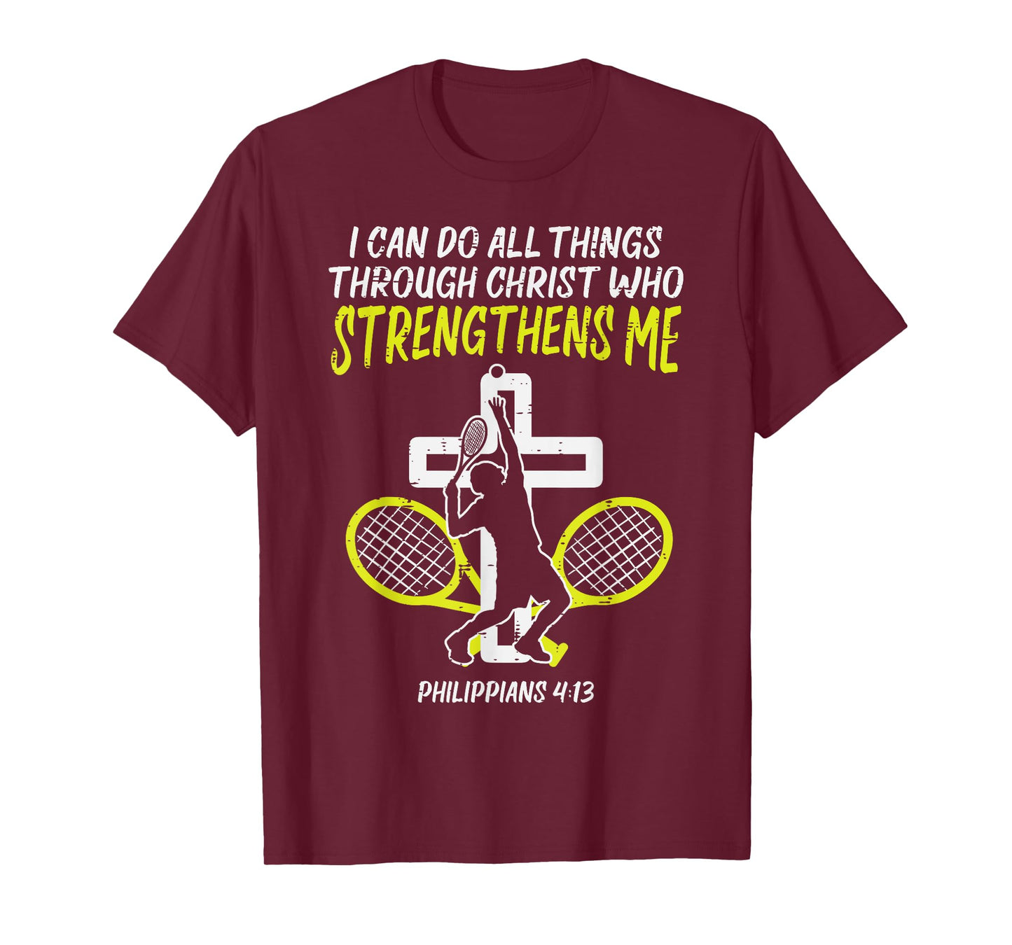 Can Do All Things Tennis God Jesus Christian Men Women Kids T-Shirt