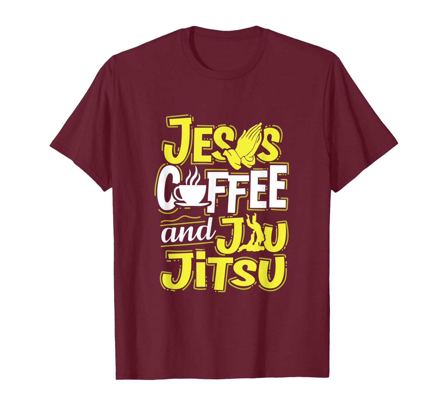 Jesus Coffee And Jiu-Jitsu Artwork For A Coffee Lover T-Shirt