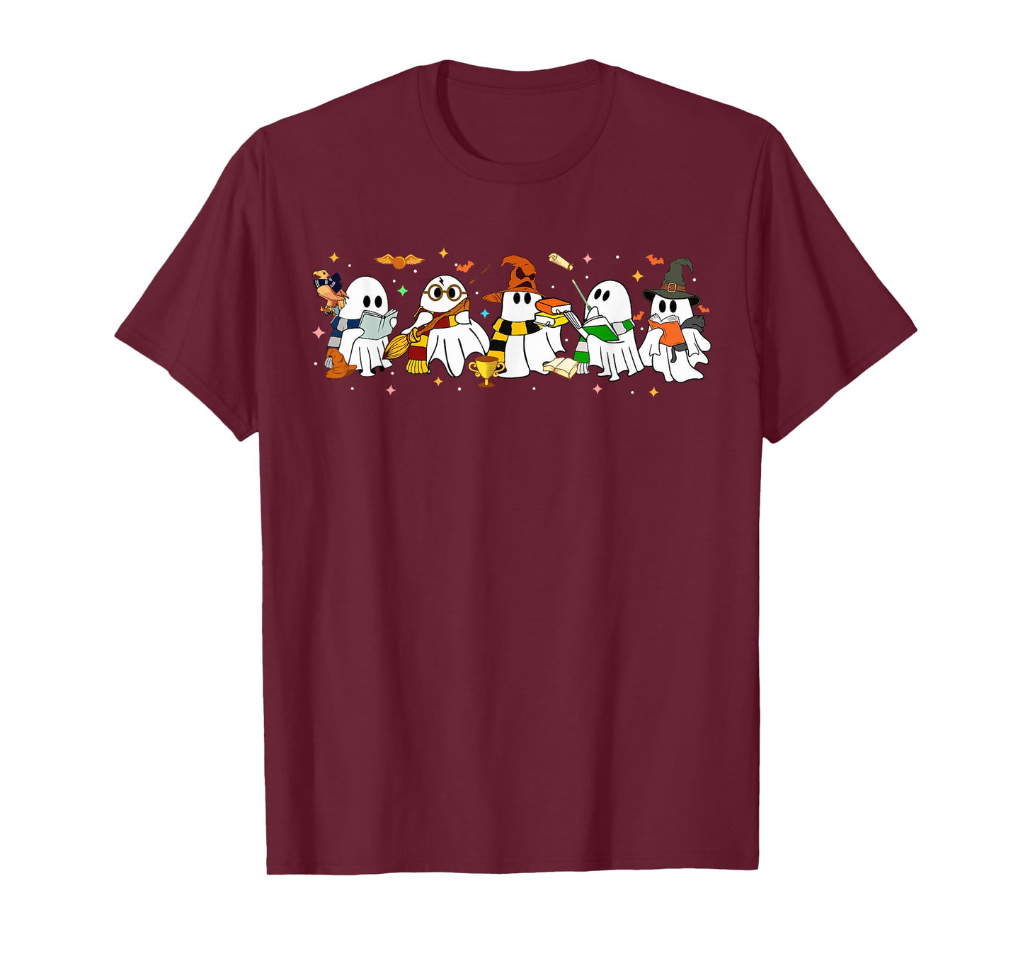 Cute Witch Ghost Funny Halloween Outfit Men Women Boy Girl T-Shirt