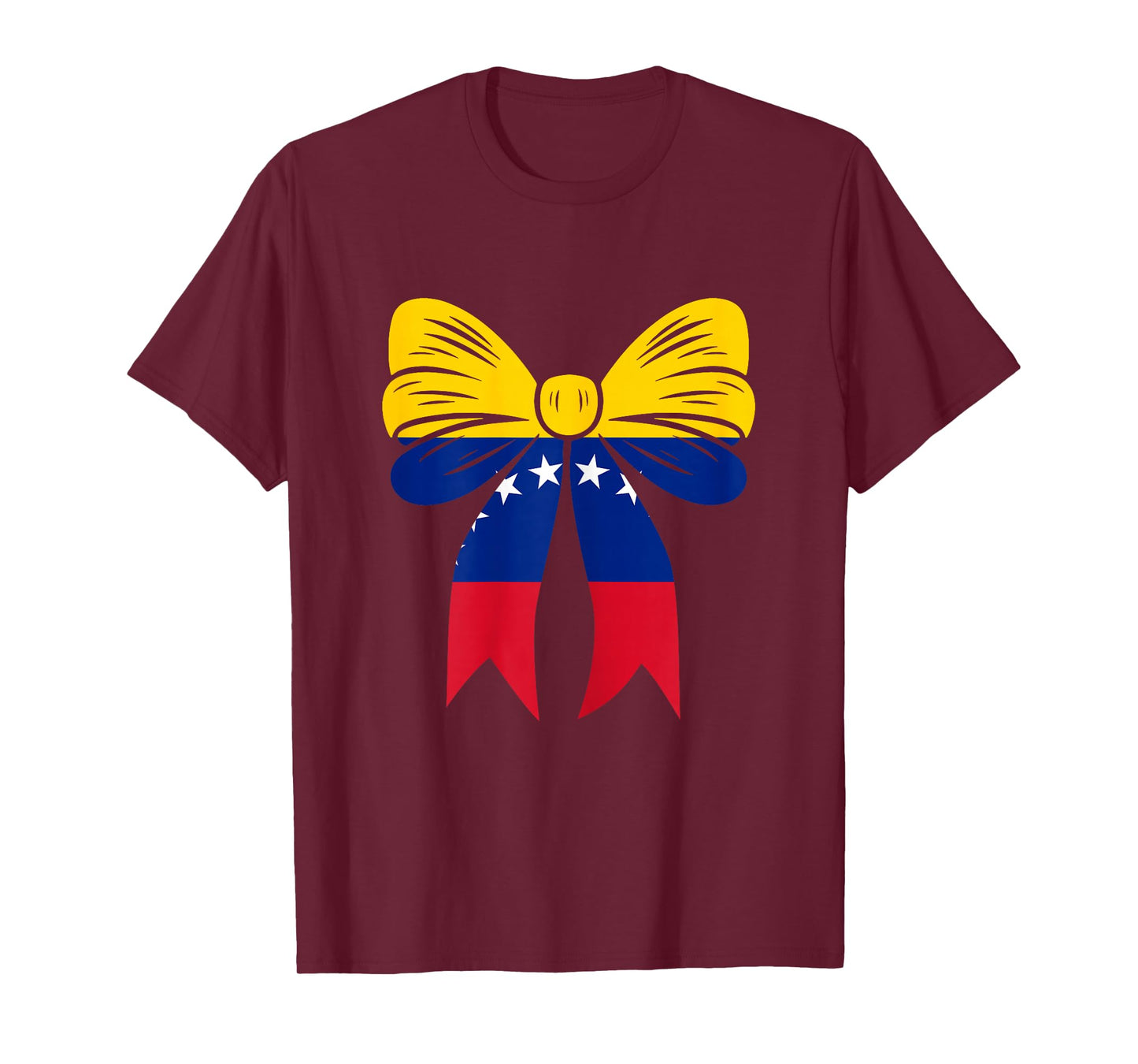 Venezuela Girl Coquette Bow Cute Ribbon Venezuelan Flag T-Shirt