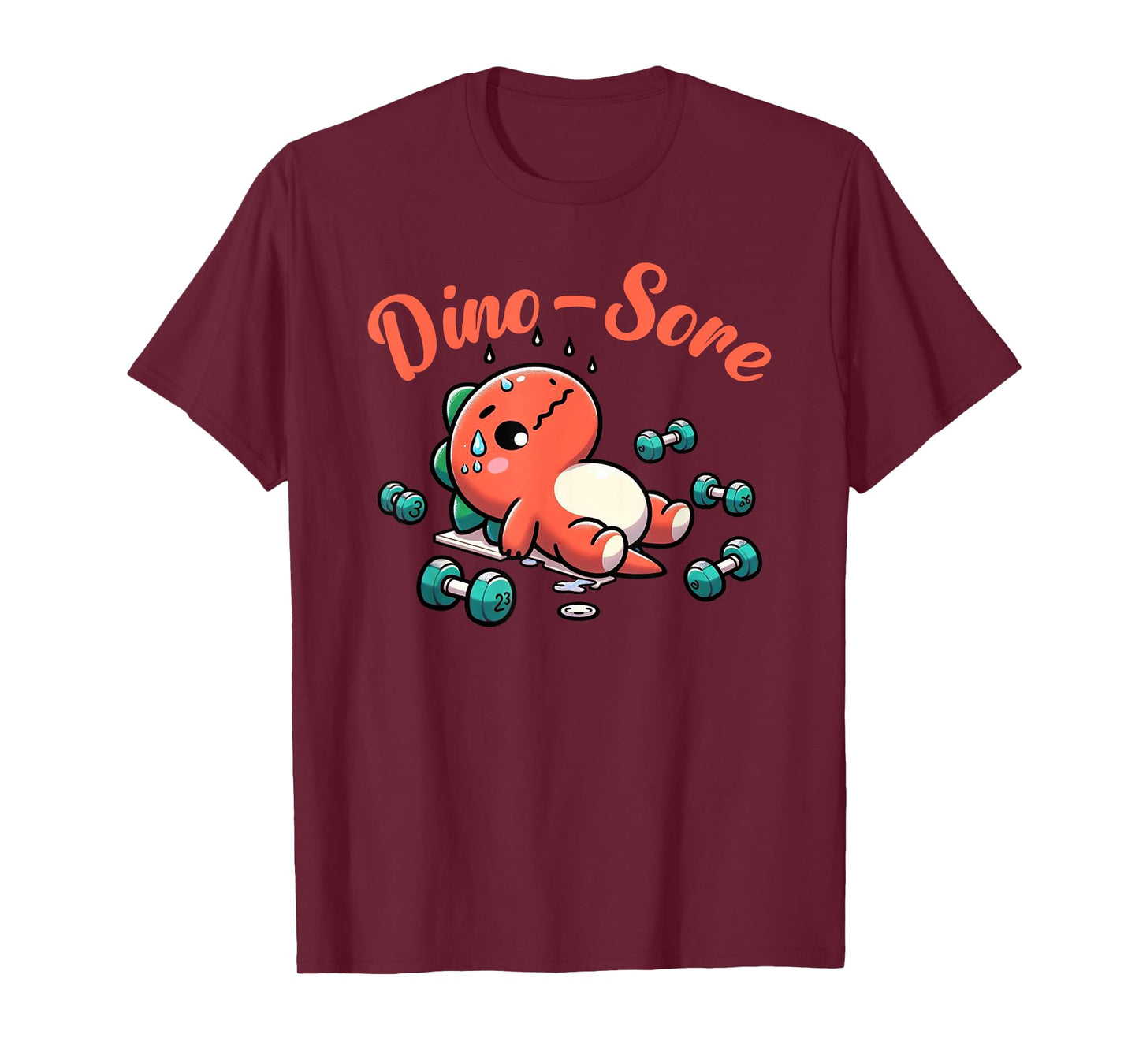 Dino-Sore Cute Dinosaur Workout Gym Fitness Motivation T-Shirt