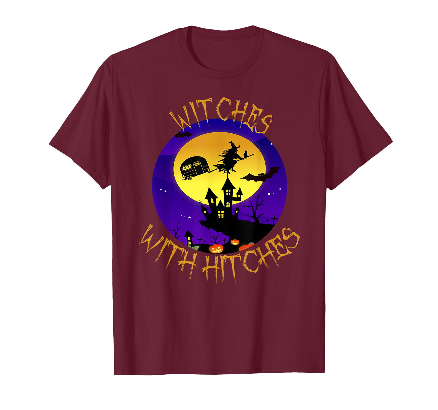 Witches with Hitches Halloween Camping Gift T-Shirt