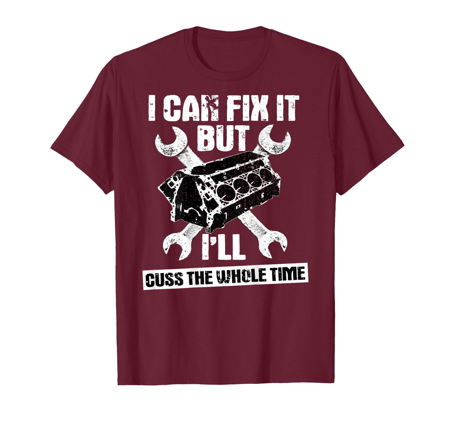 Mechanic Funny Car Repair Design On Back T-Shirt