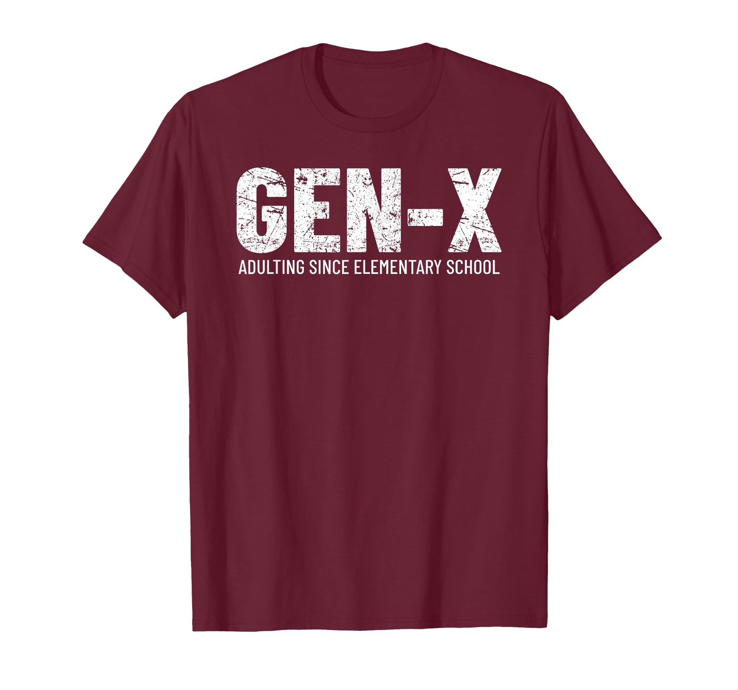 Gen X Adulting Since Elementary School Vintage Generation X T-Shirt