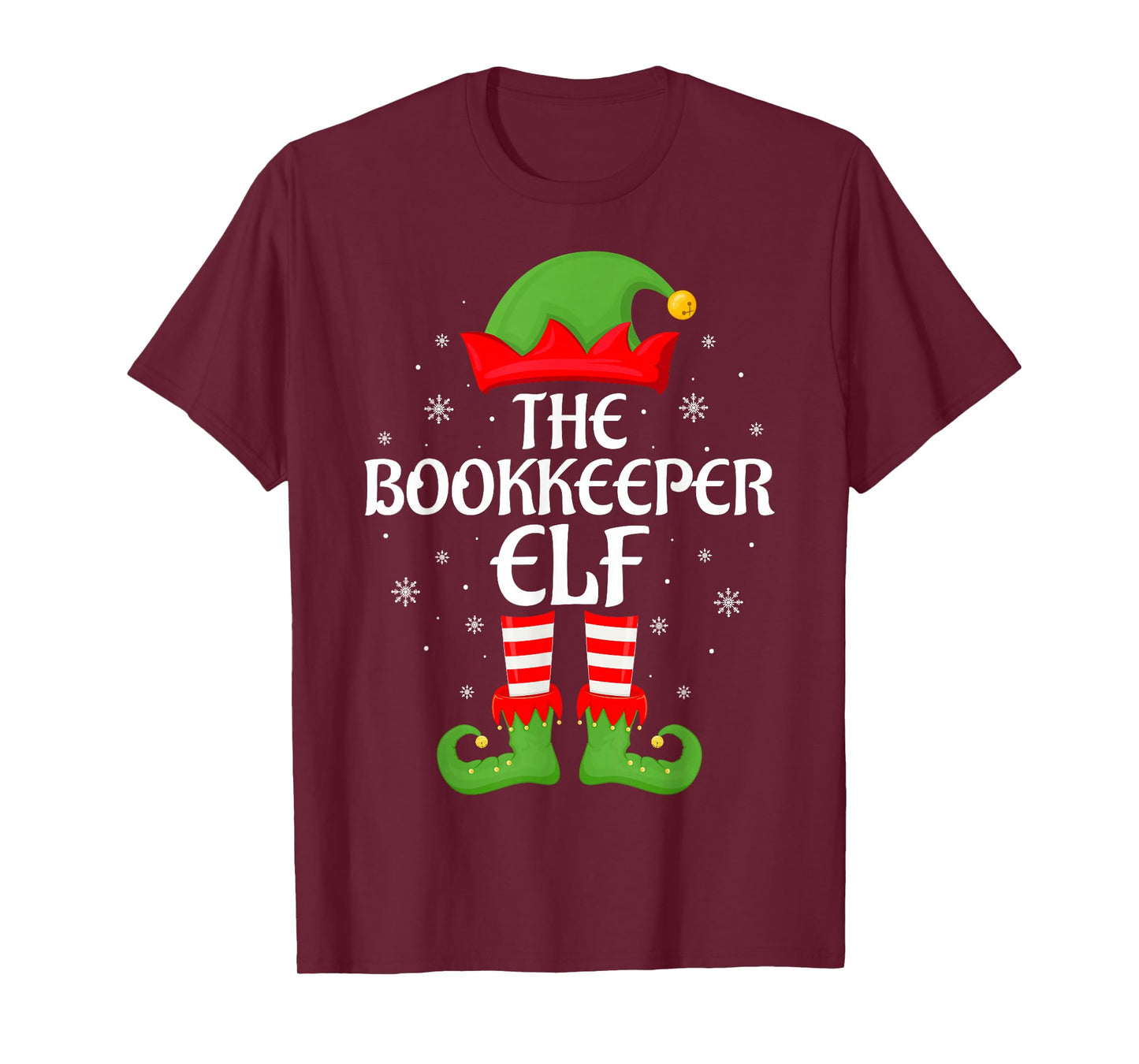 Bookkeeper Elf Xmas Family Matching Elf Squad Christmas T-Shirt