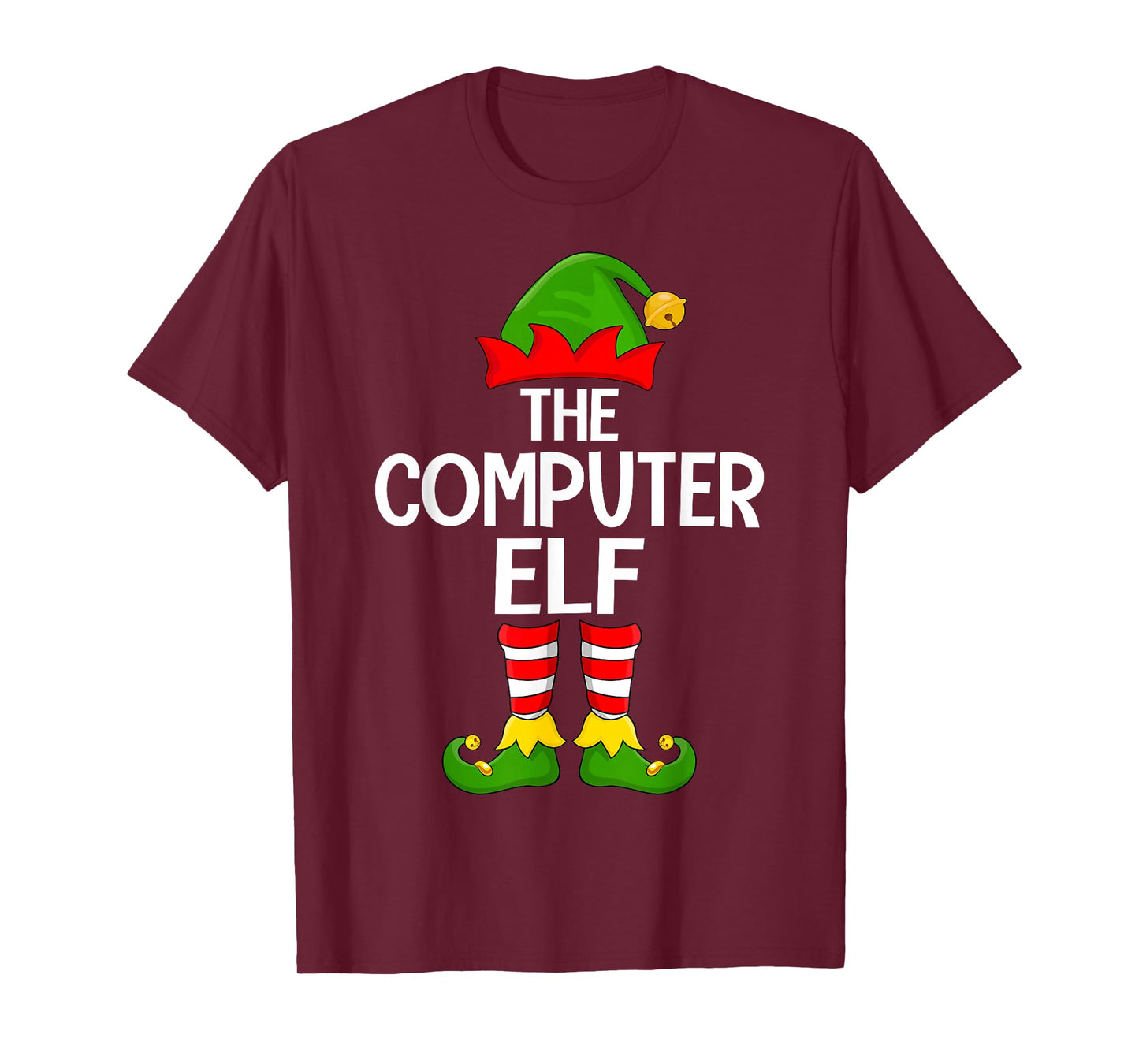 Computer Elf Xmas Matching Family Elf Squad Christmas T-Shirt