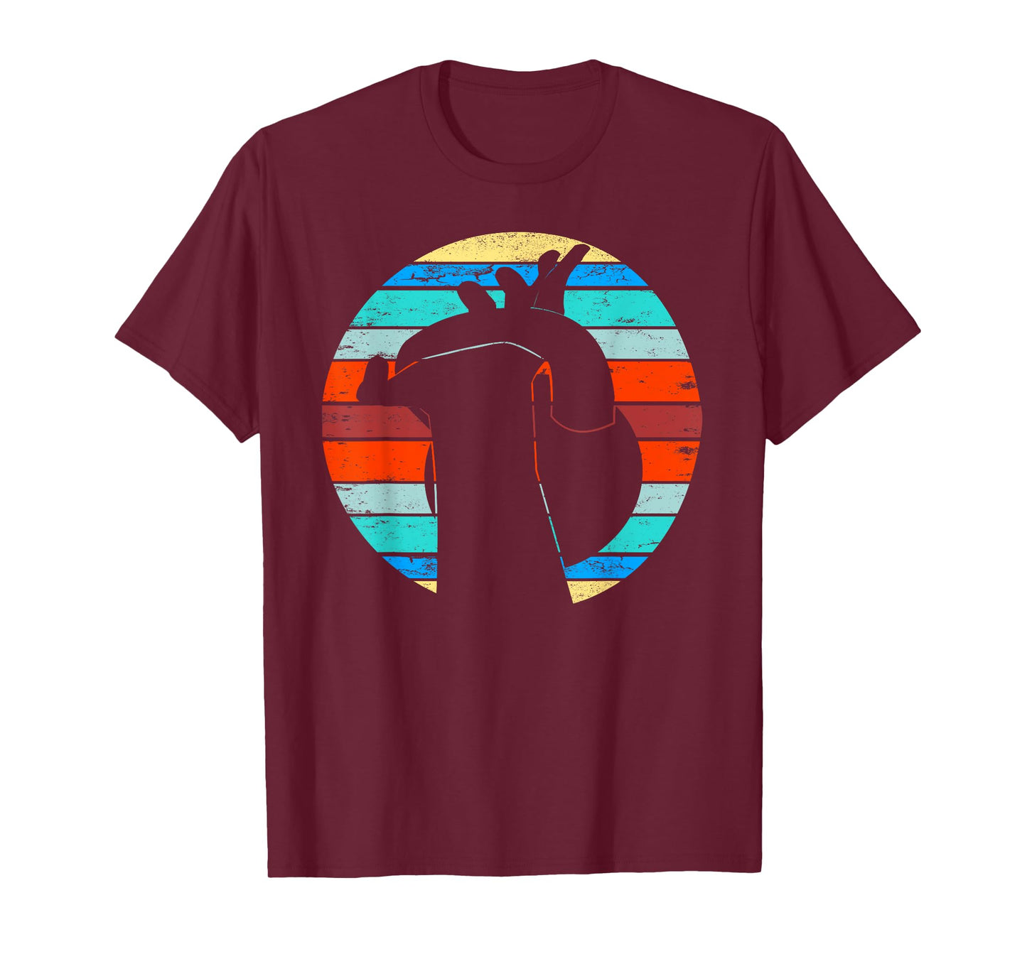 Vintage Workout Kettlebell Retro Sunset Gym Fitness Gift T-Shirt