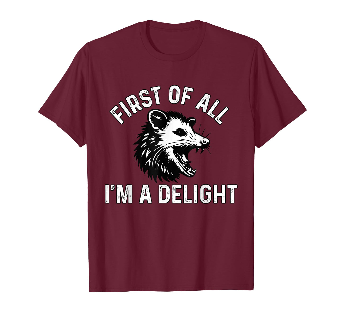 First Of All I'm A Delight Possum Angry Opossum Meme T-Shirt